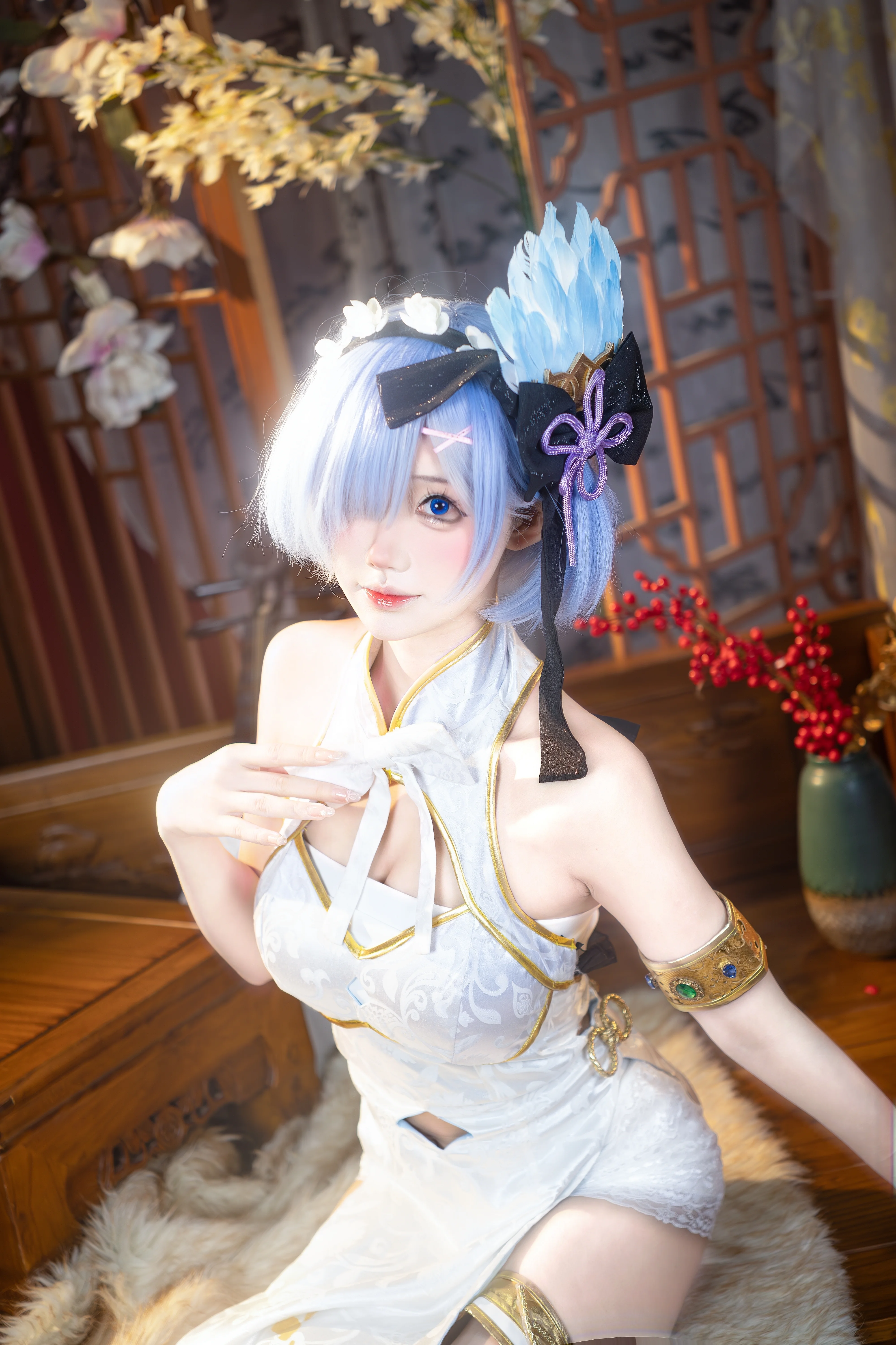【雷姆cos】旗袍造型下的异世界少女
