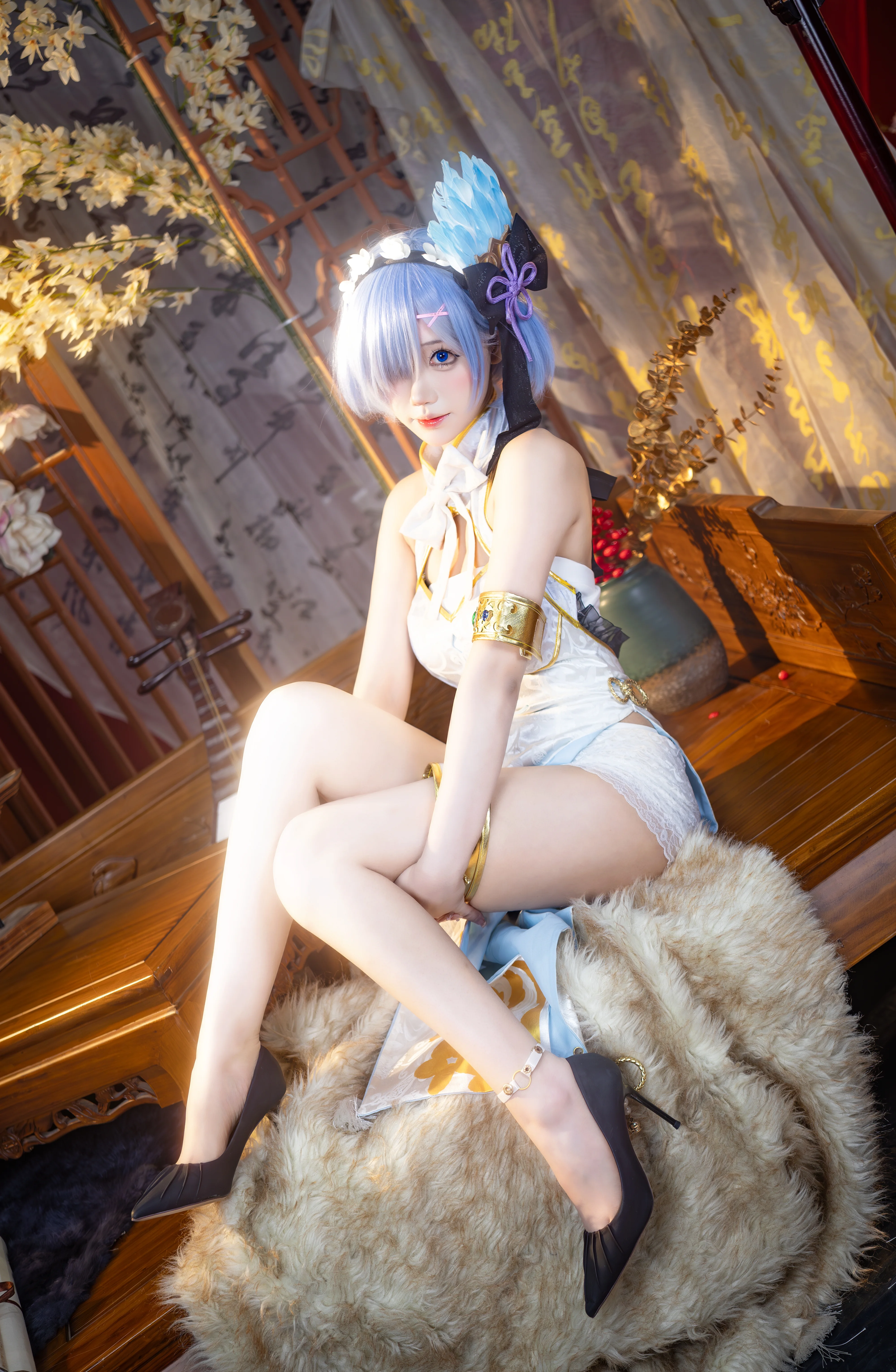 【雷姆cos】旗袍造型下的异世界少女 - 第 2 张
