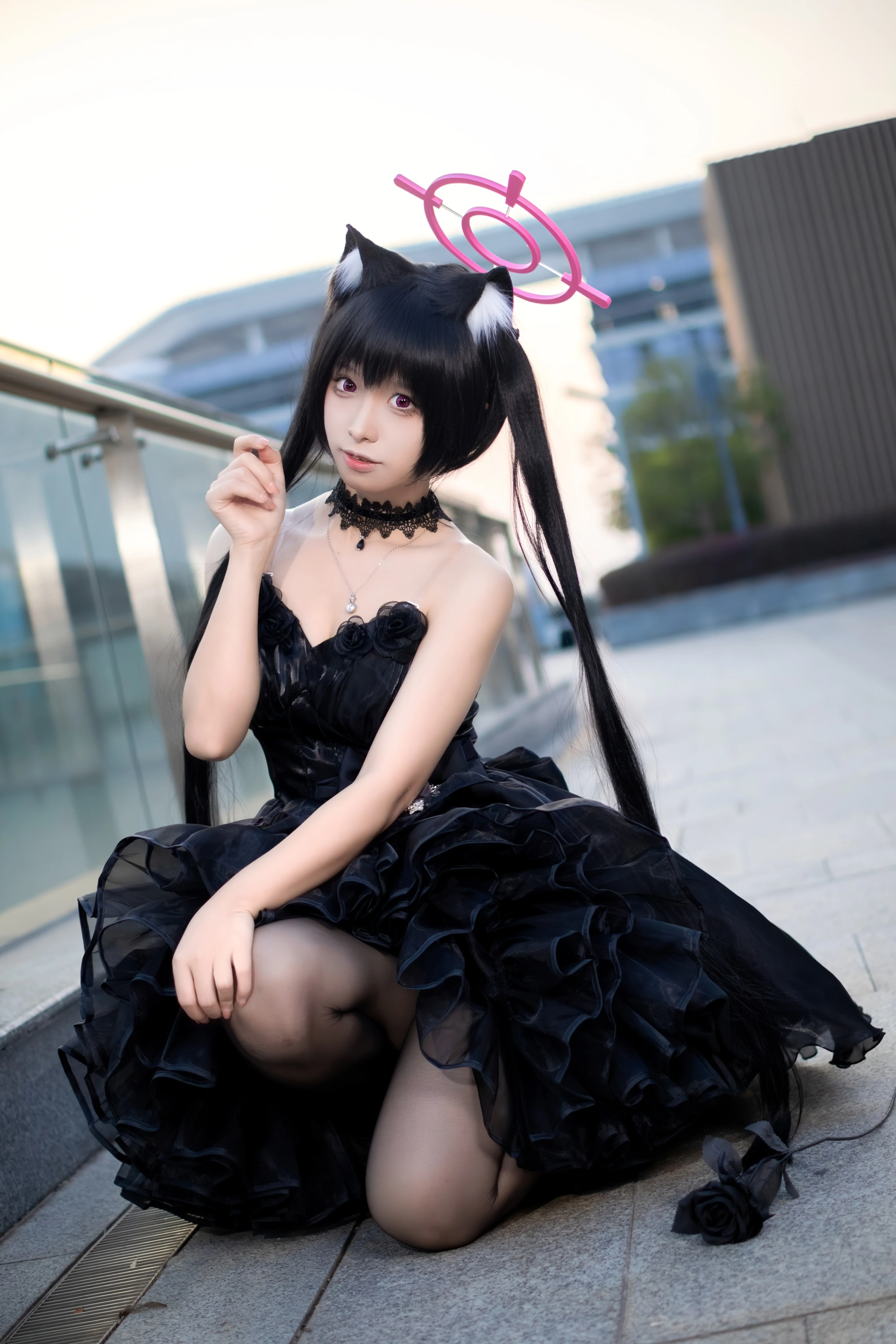 【黑貓cos】蔚藍檔案裡的貓系少女，哥特風穿搭分享 - 第 3 張