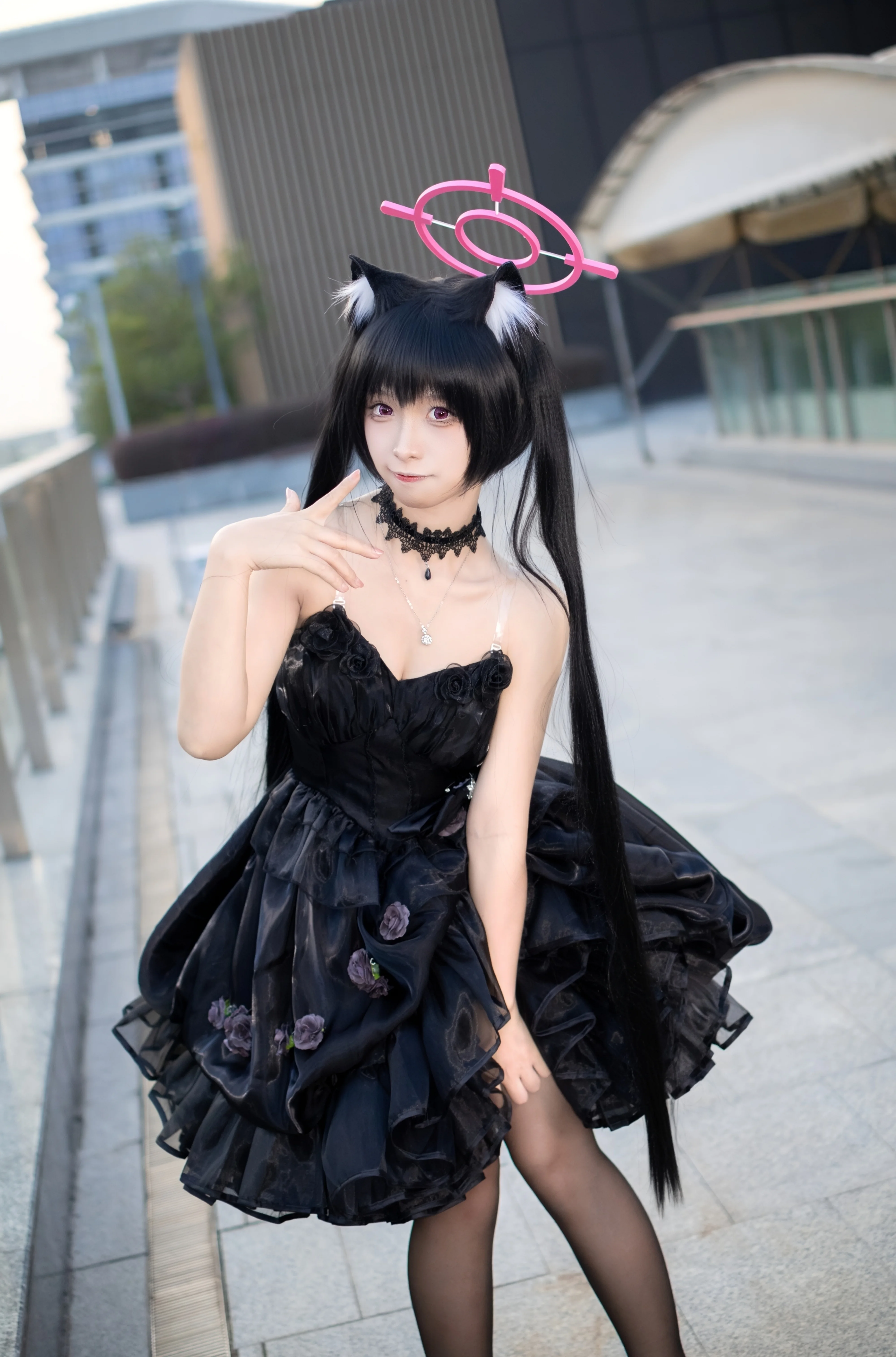 【黑貓cos】蔚藍檔案裡的貓系少女，哥特風穿搭分享