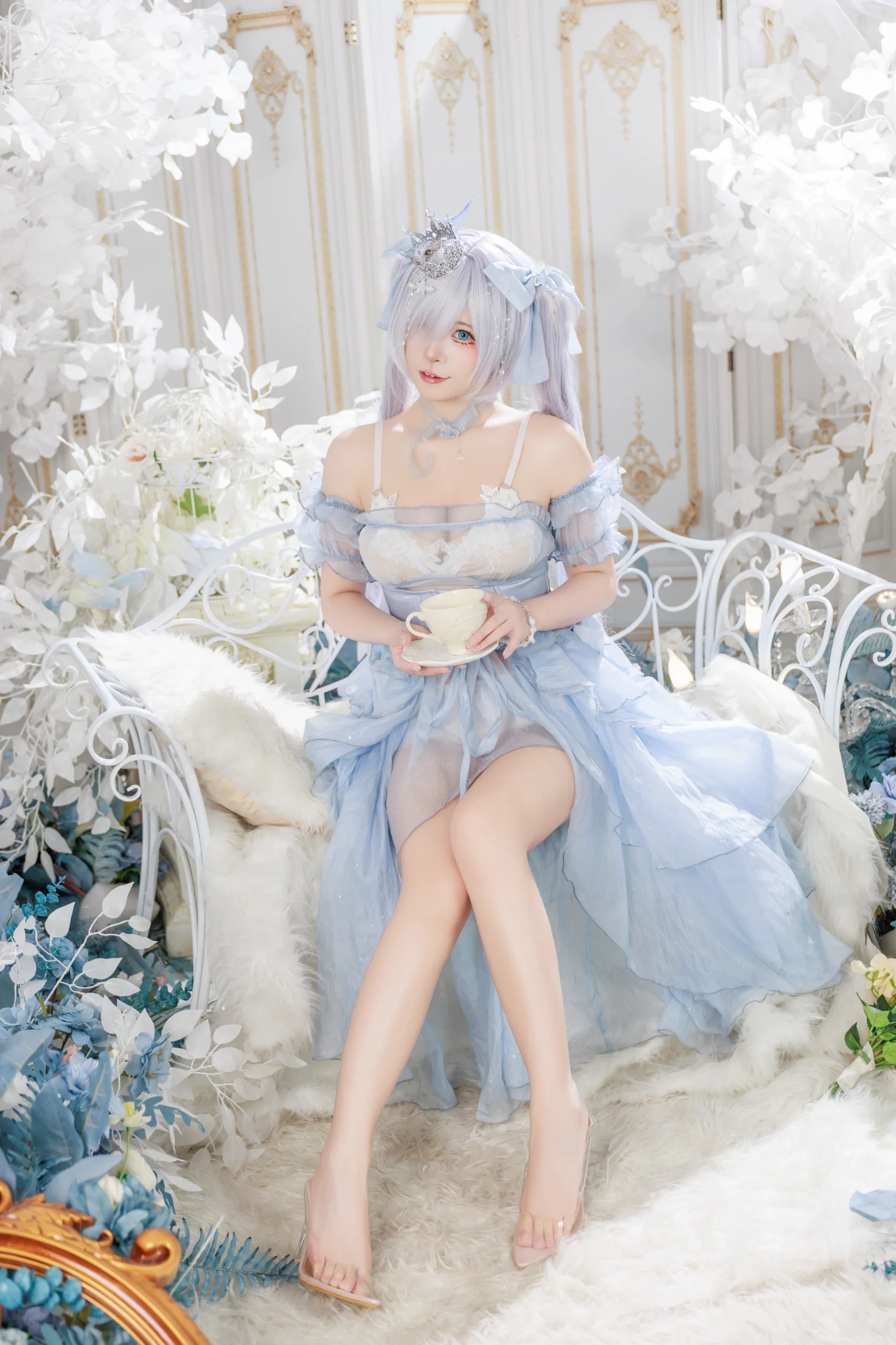【灰姑娘cos】勝利女神Nikke的冰晶紗裙午茶時光 - 第 2 張
