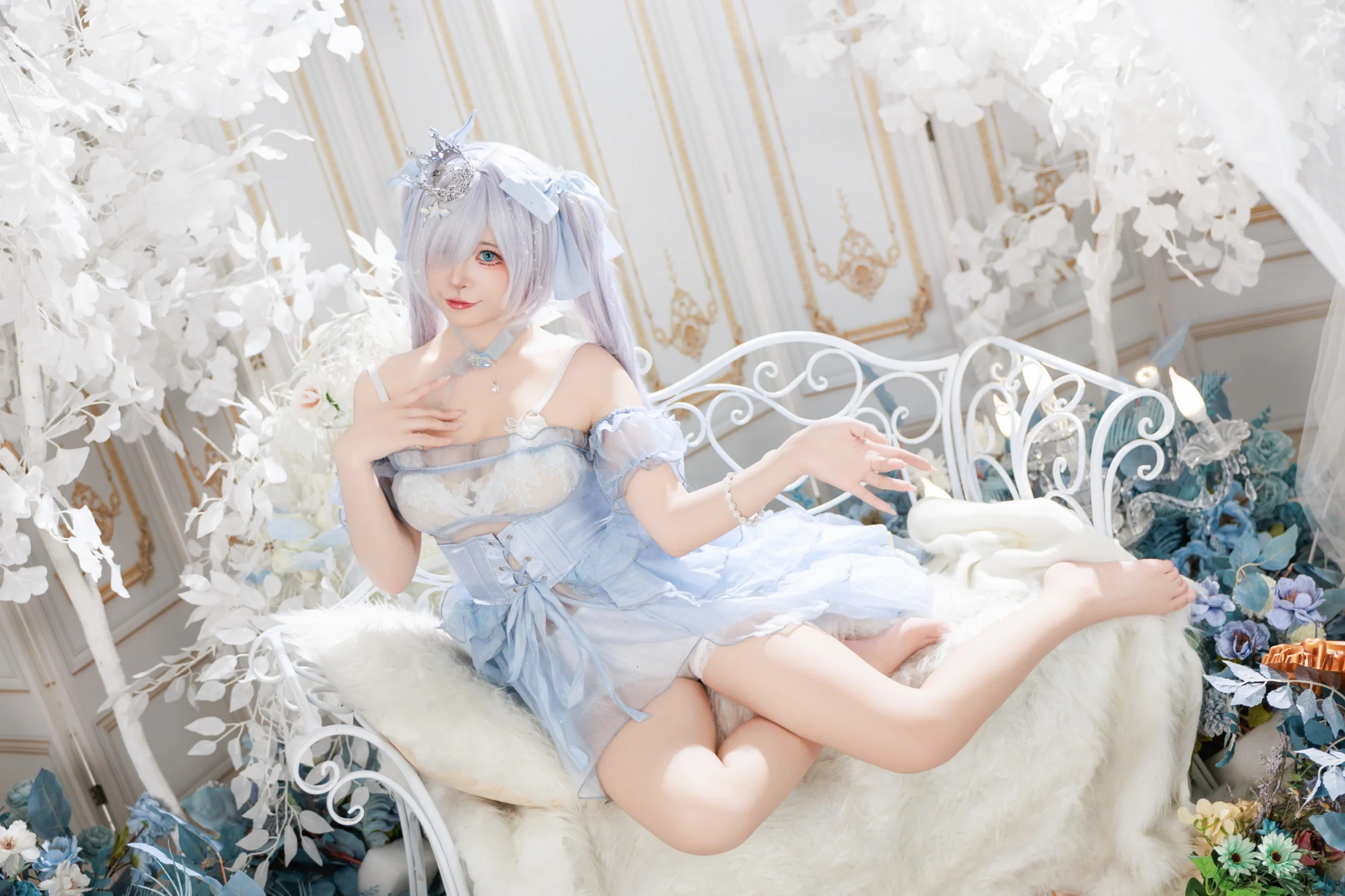 【灰姑娘cos】勝利女神Nikke的冰晶紗裙午茶時光 - 第 4 張