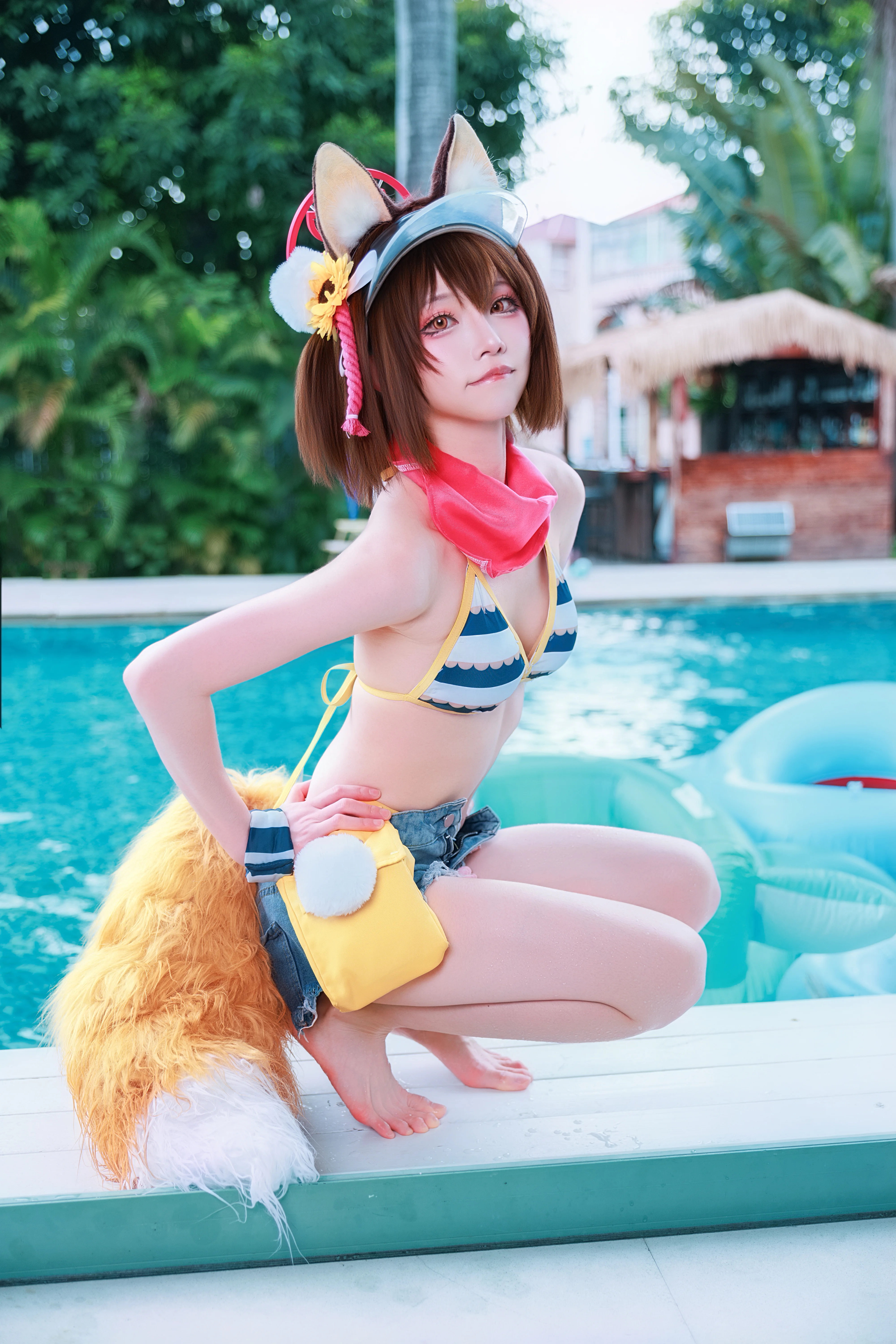 [Kuda Izuna cosplay] Blue Archive: A Cool Invitation from the Summer Pool - Image 1