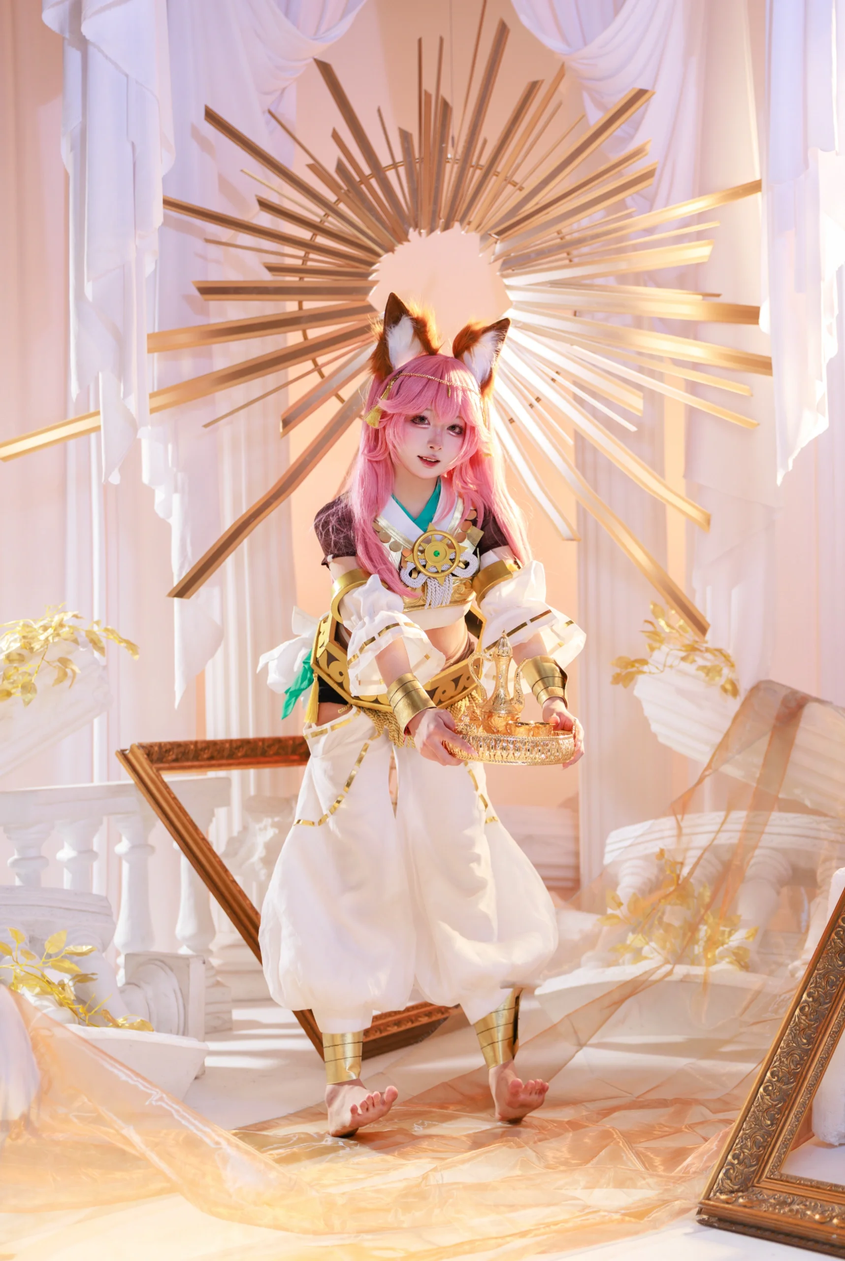 【玉藻前cos】神話禮裝，金燦燦的九尾狐神性時刻