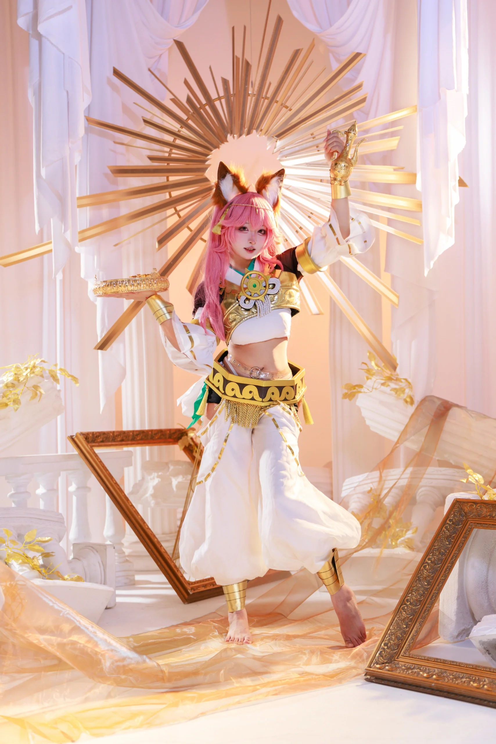 【玉藻前cos】神話禮裝，金燦燦的九尾狐神性時刻 - 第 2 張