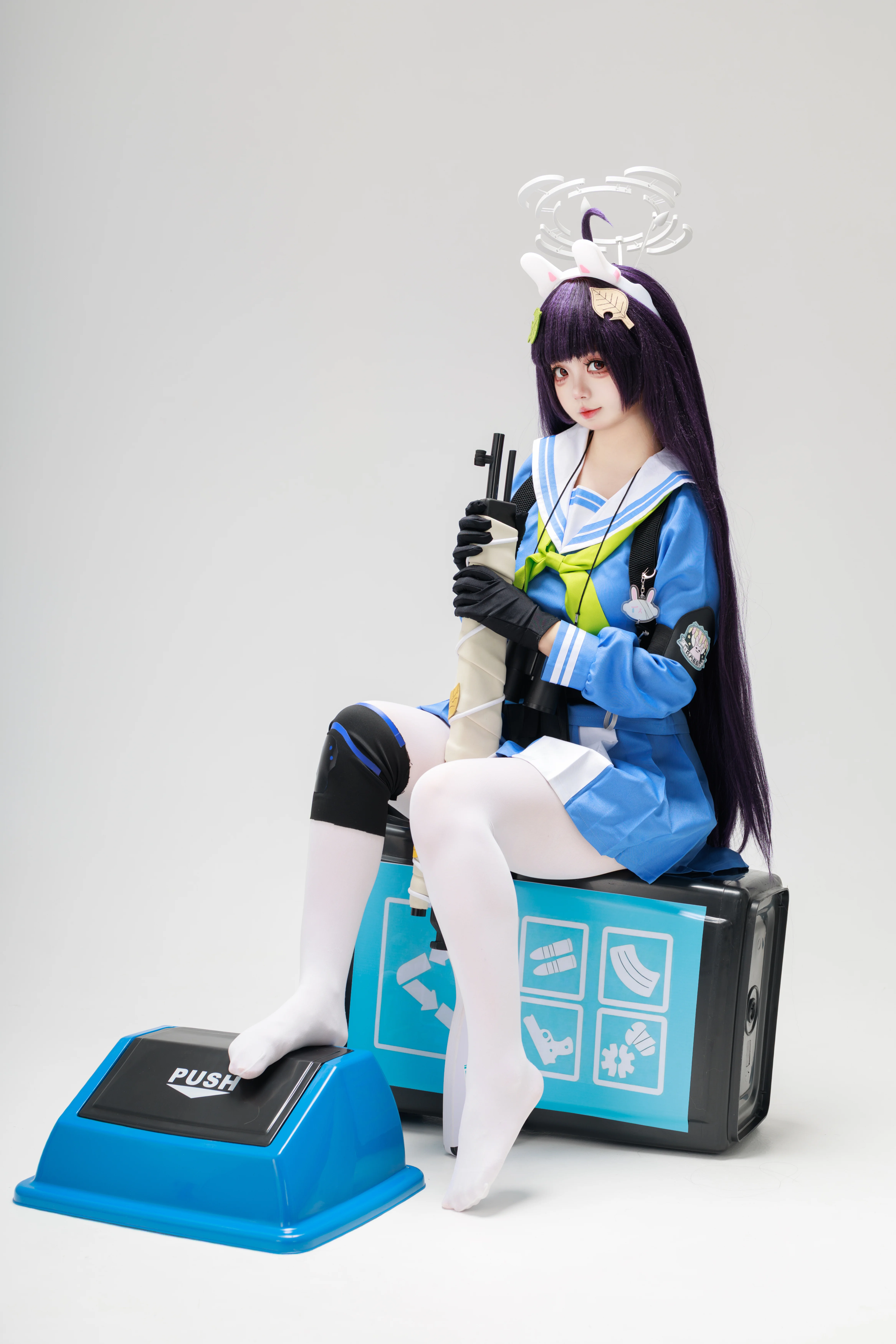 【霞泽美游cos】蔚蓝档案 垃圾兔的废弃资源回收日常 - 第 2 张