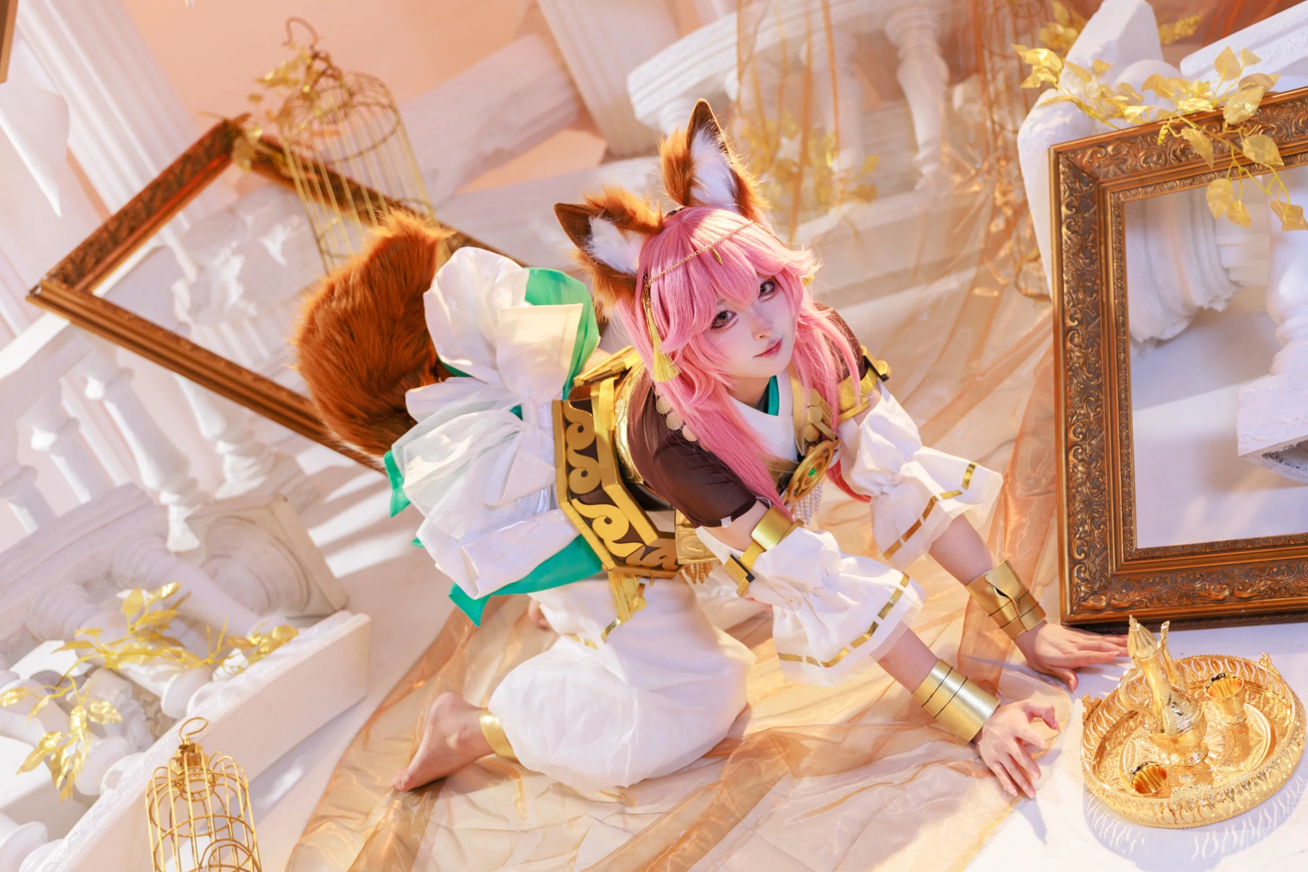 【玉藻前cos】神话礼装的暖光与梦幻呈现 - 第 2 张
