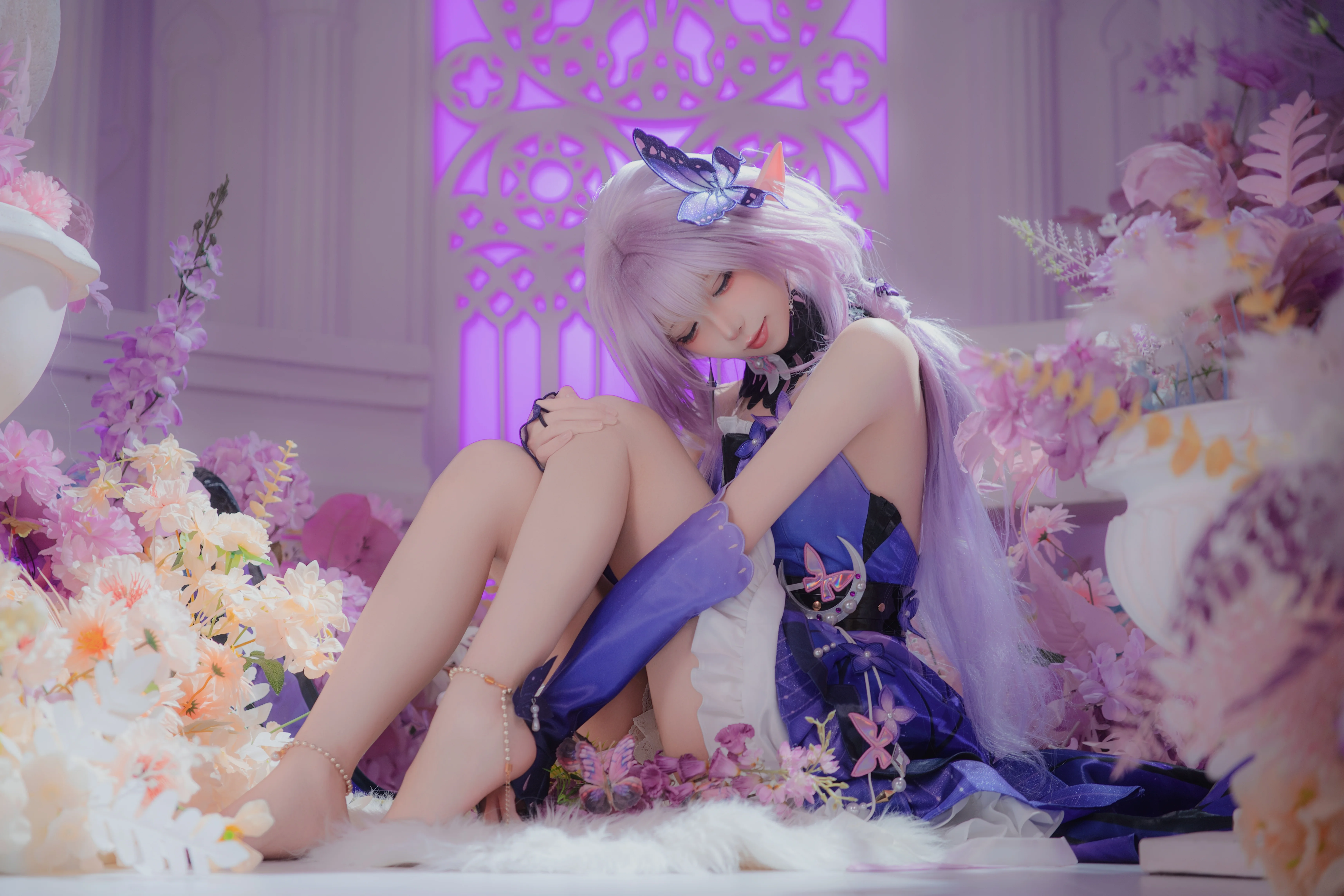 【遐蝶cos】星穹铁道的紫色梦境，捕捉蝴蝶的灵动 - 第 3 张
