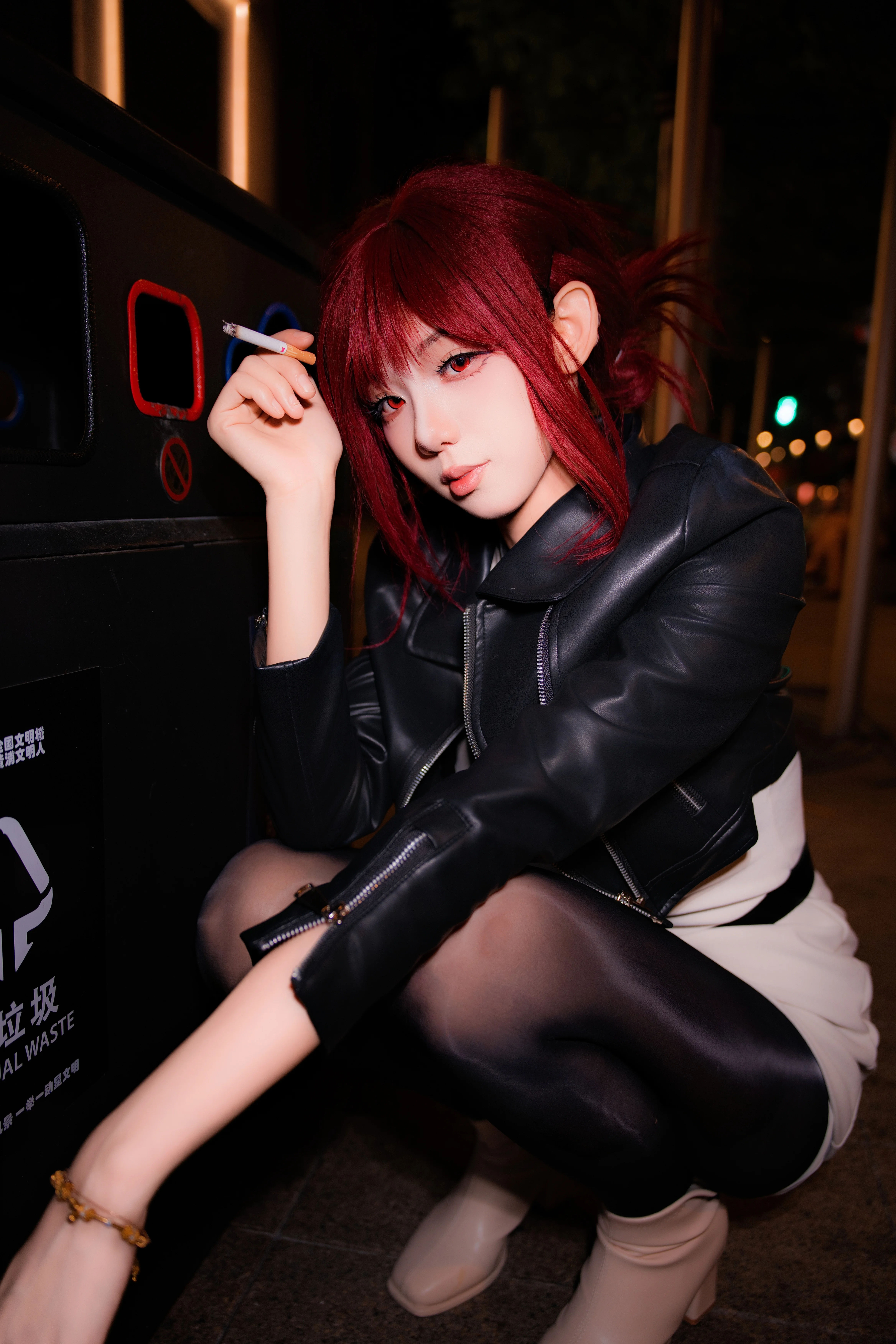 【田山小姐cos】躲在超市后门抽烟的夜晚 - 第 3 张