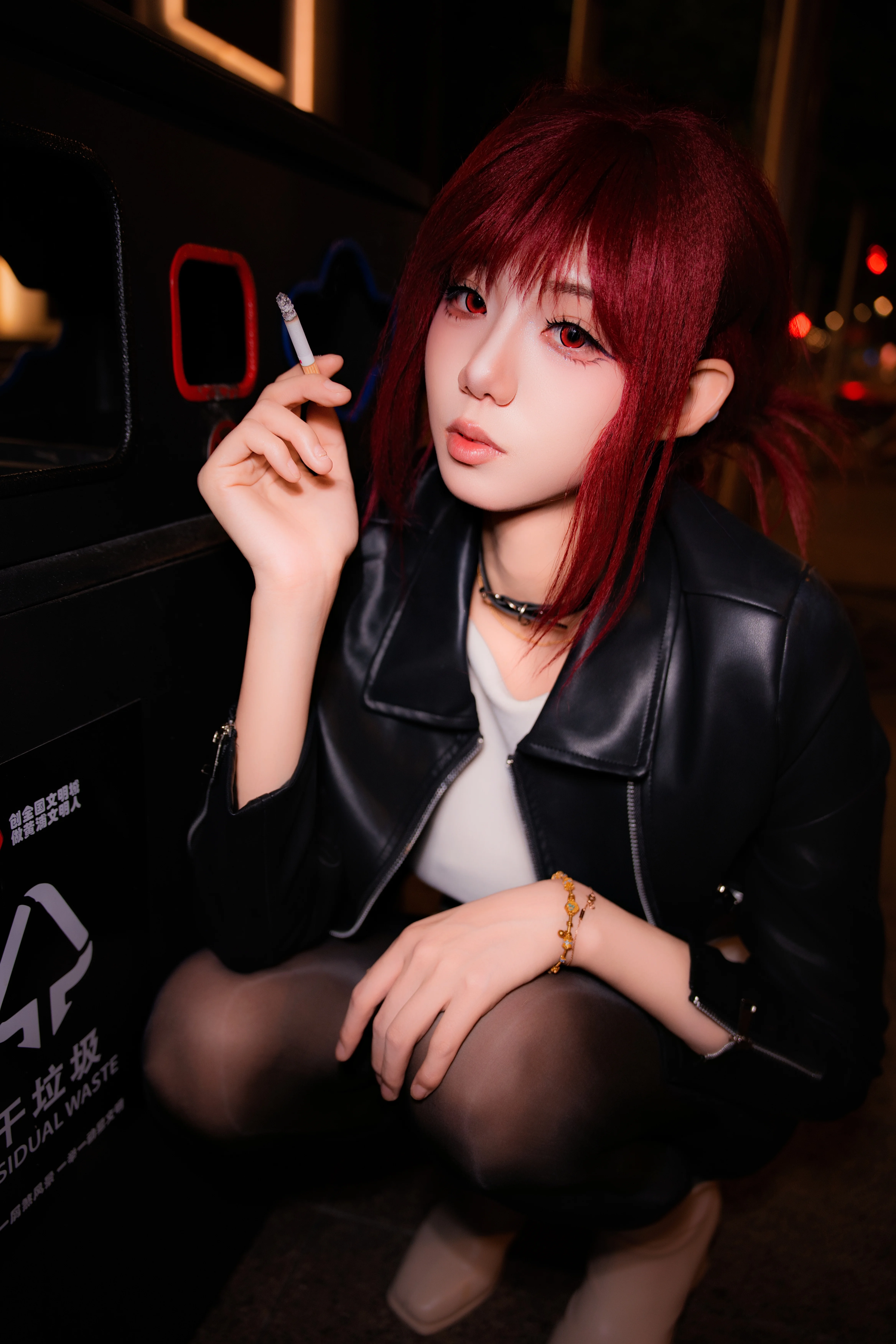 【田山小姐cos】躲在超市后门抽烟的夜晚 - 第 4 张