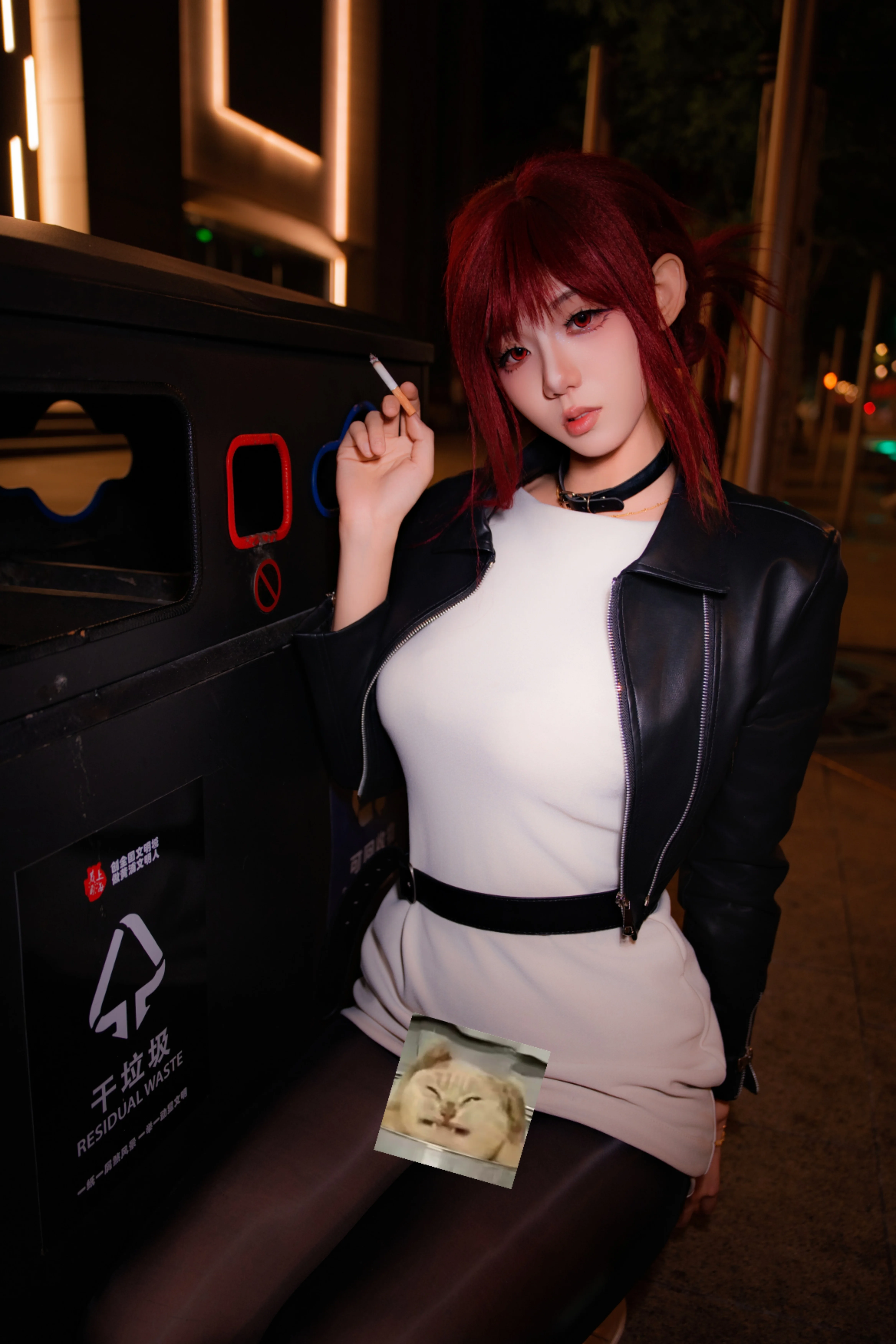 【田山小姐cos】躲在超市后门抽烟的夜晚 - 第 5 张