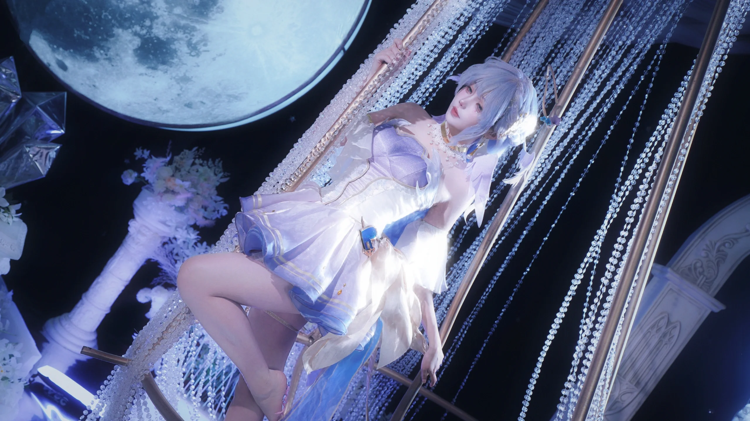 【知更鸟cos】月下共鸣，奏响这一首圣心咏叹调 - 第4张