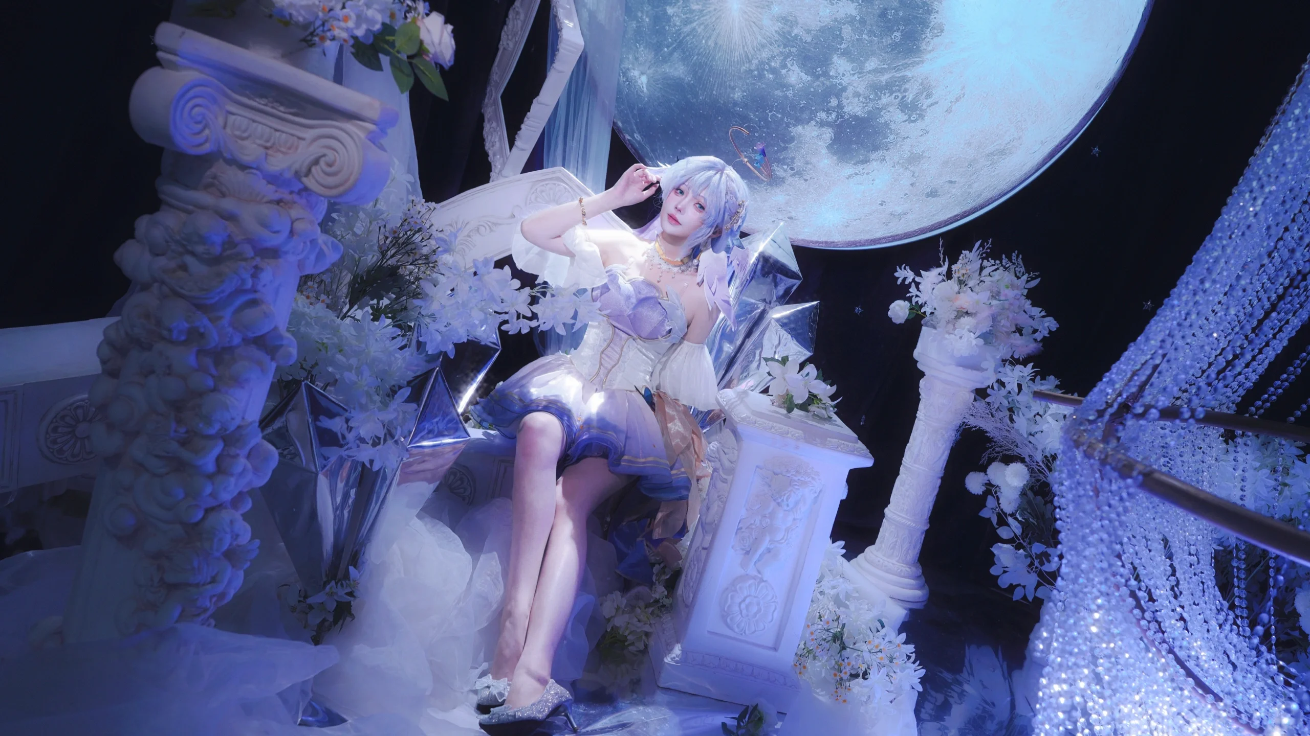 【知更鸟cos】月下共鸣，奏响这一首圣心咏叹调 - 第6张