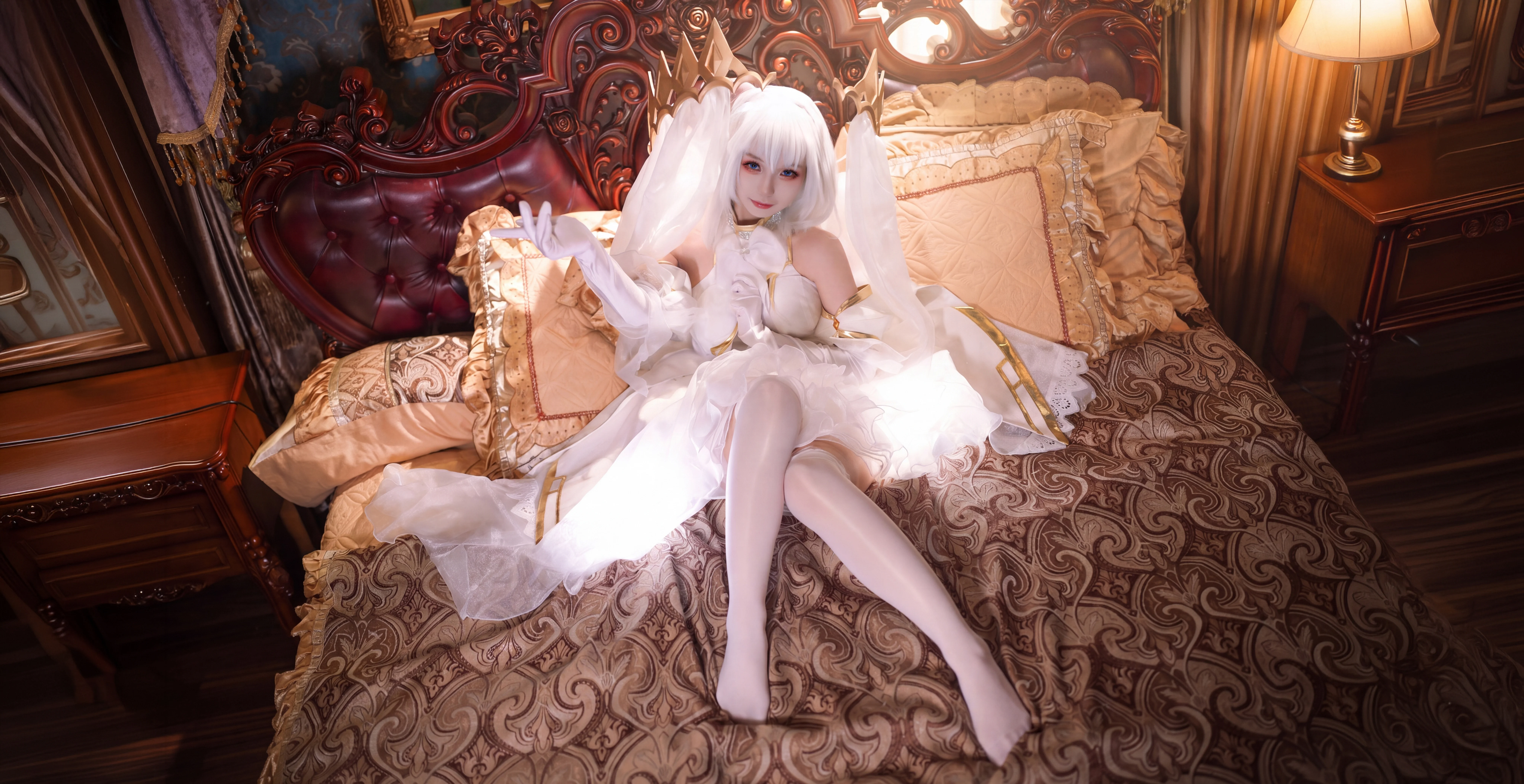 【鸢一折纸cos】约会大作战，纯白礼服下的华丽演绎 - 第 6 张