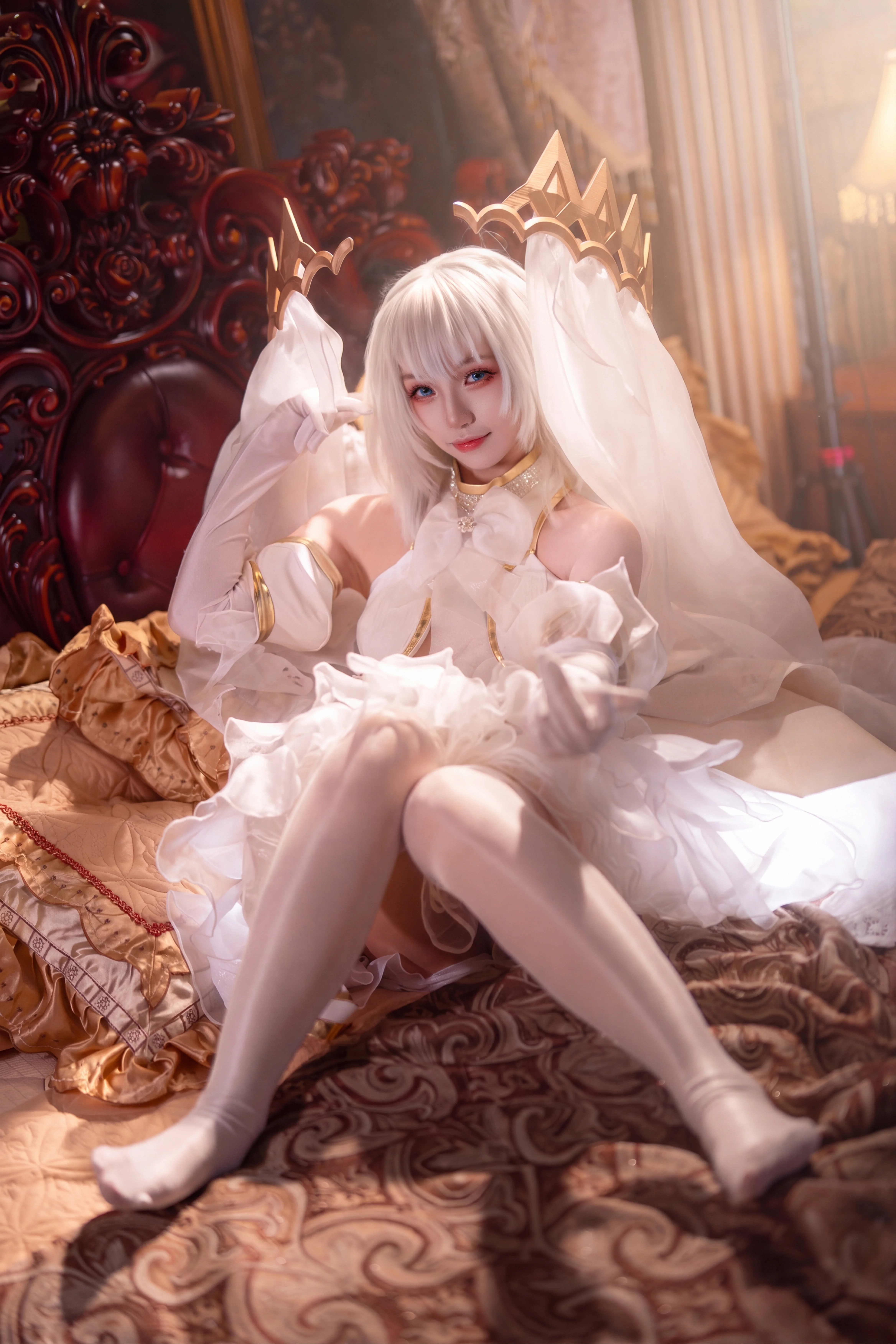 【鸢一折纸cos】约会大作战，纯白礼服下的华丽演绎 - 第 8 张
