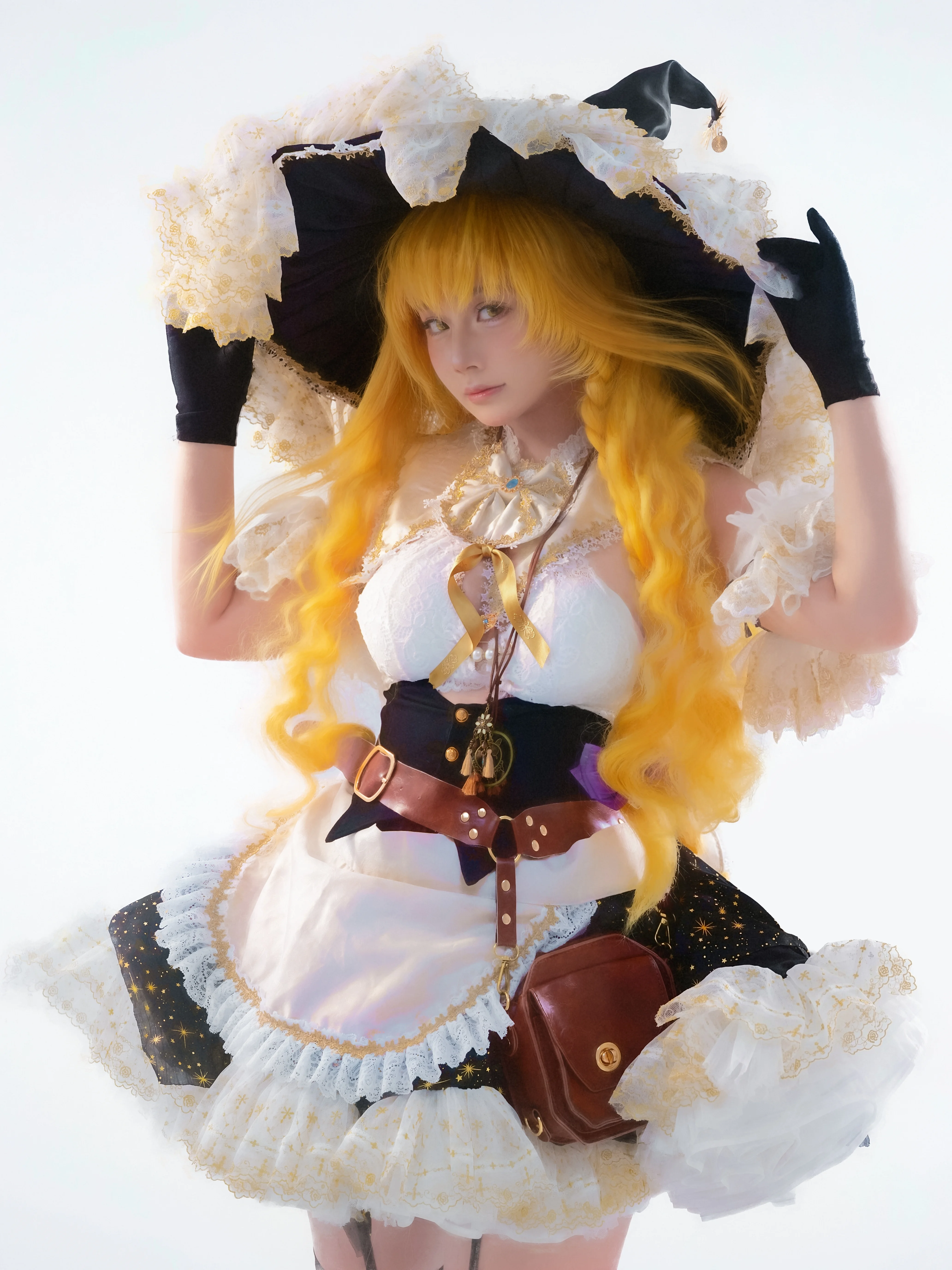 【霧雨魔理沙cos】東方Project的魔法使，白棚下的星光與蕾絲