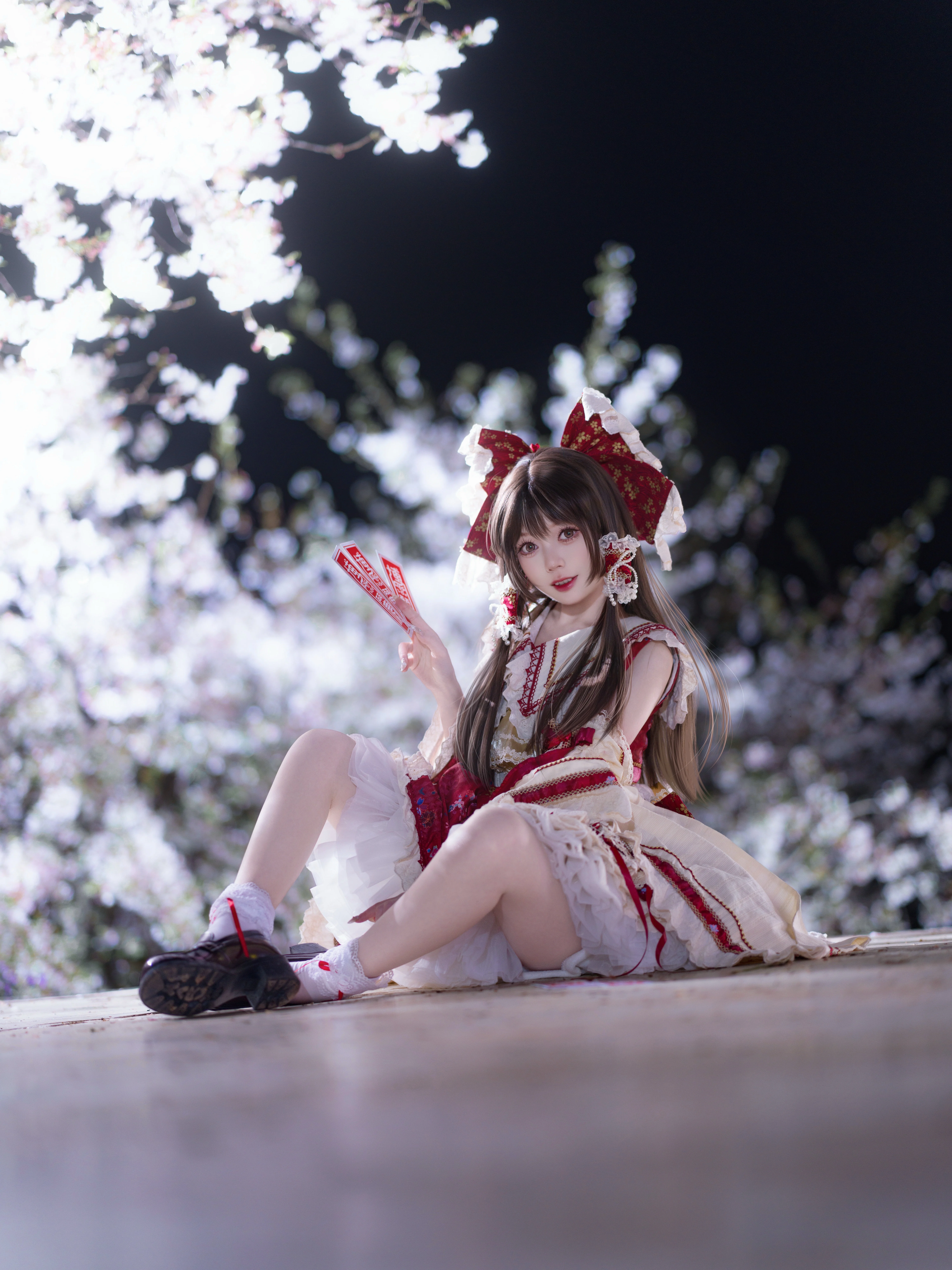 【博丽灵梦cos】东方project夜樱之景 - 第 2 张