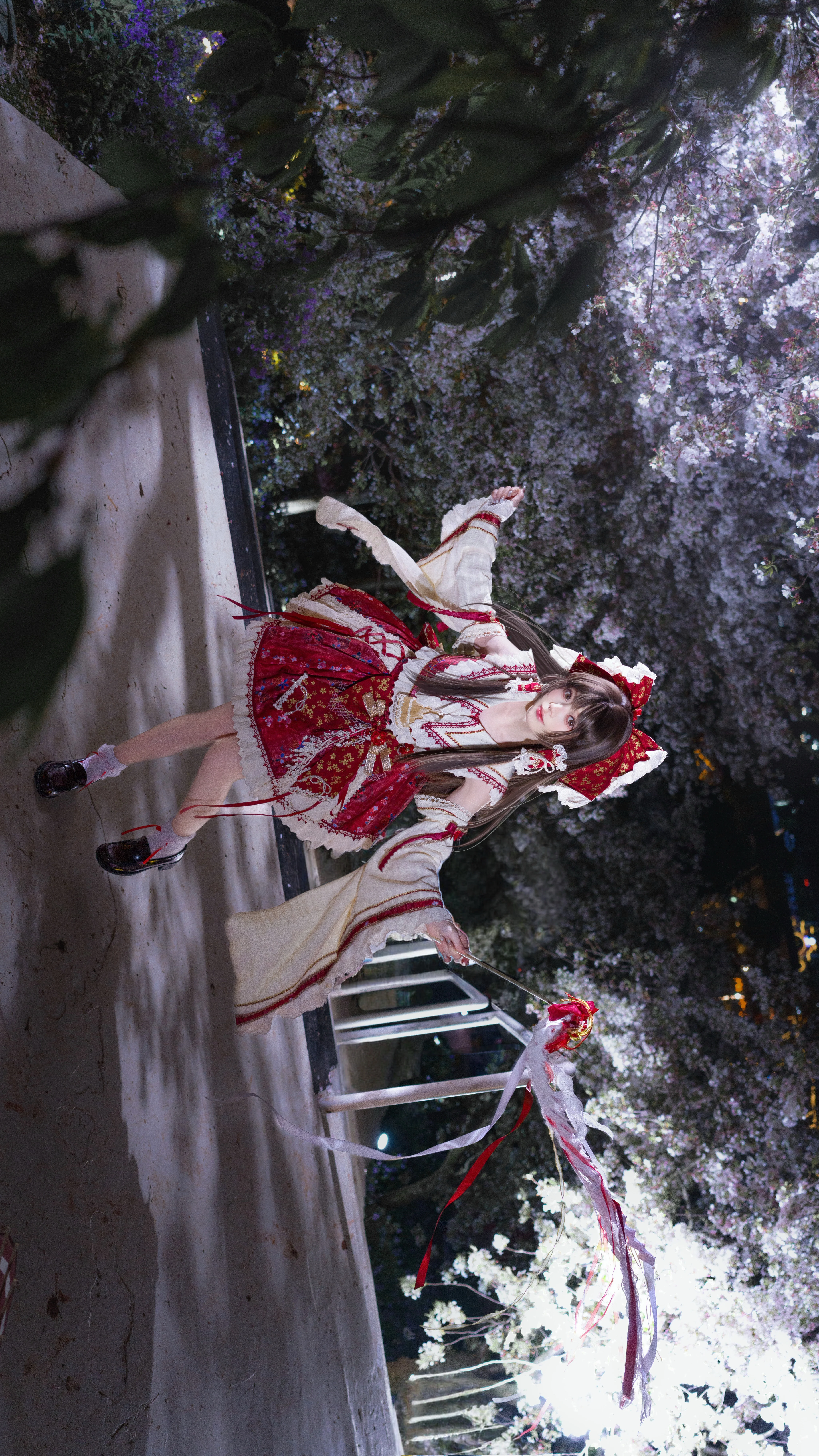 【博丽灵梦cos】东方project夜樱之景 - 第 6 张