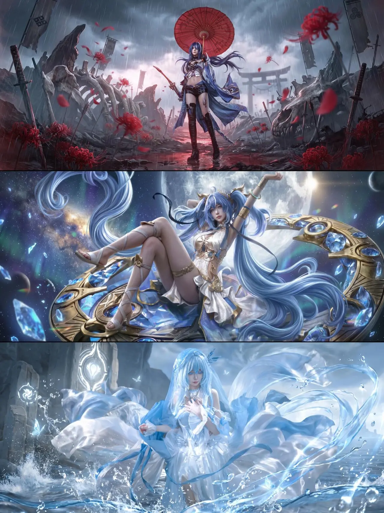 【黄泉cos】彼岸花海中的红伞与长刀 - 第 1 张