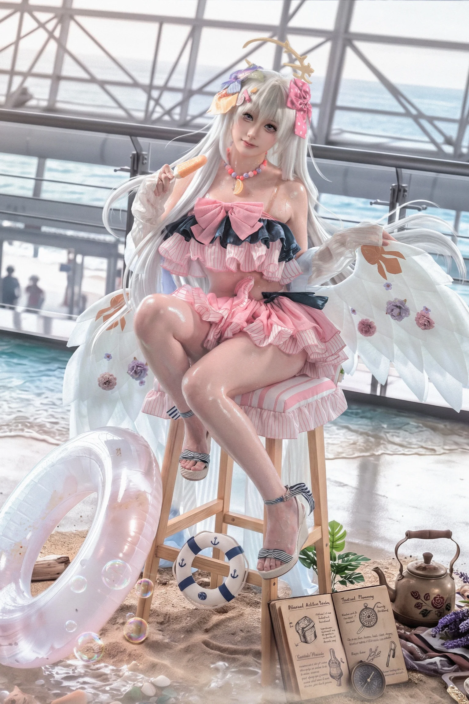 【白洲梓cos】和小梓一起在沙滩边享受夏日时光