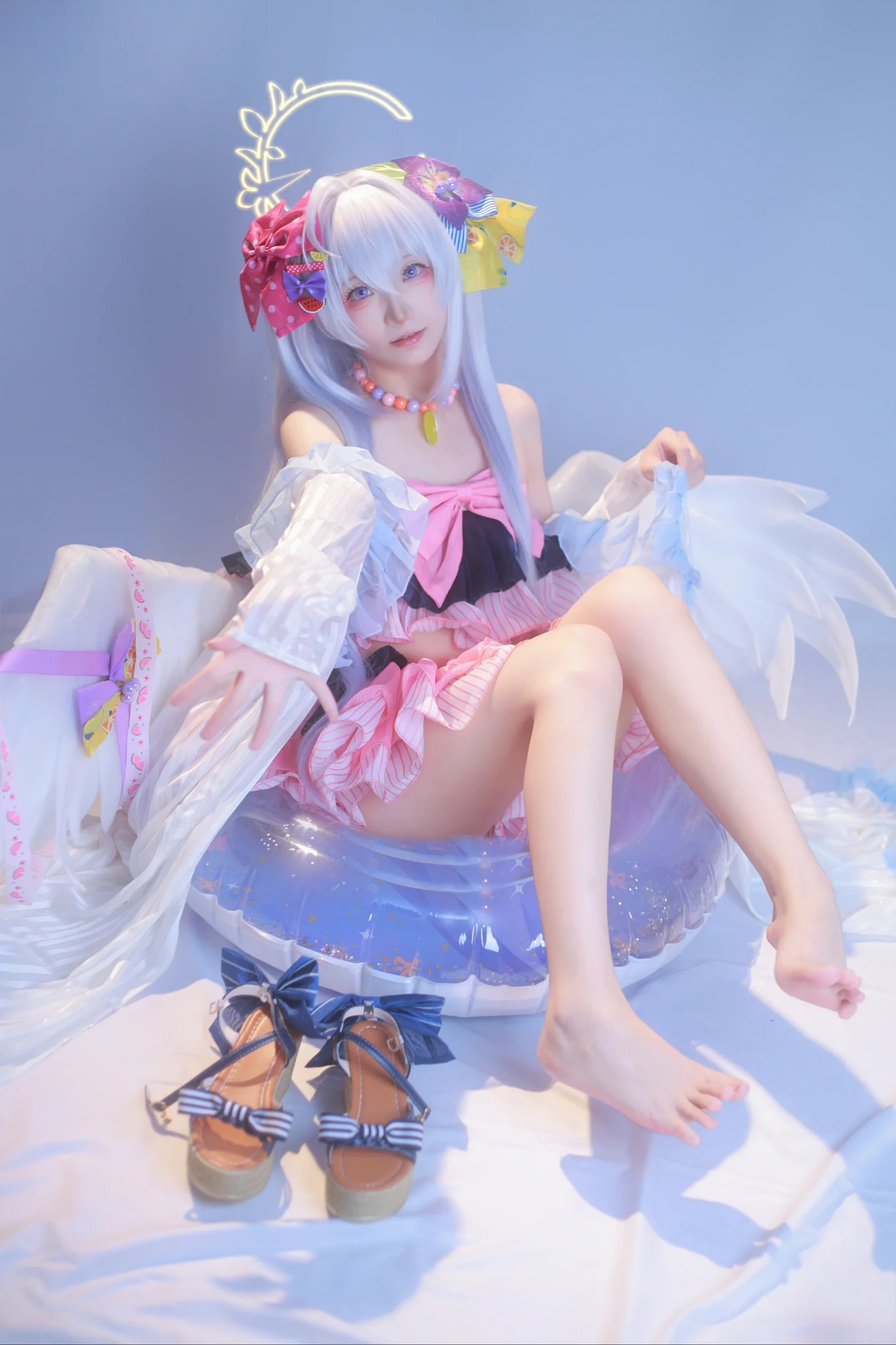 【白洲梓cos】蔚蓝档案泳装的清爽夏日 - 第2张