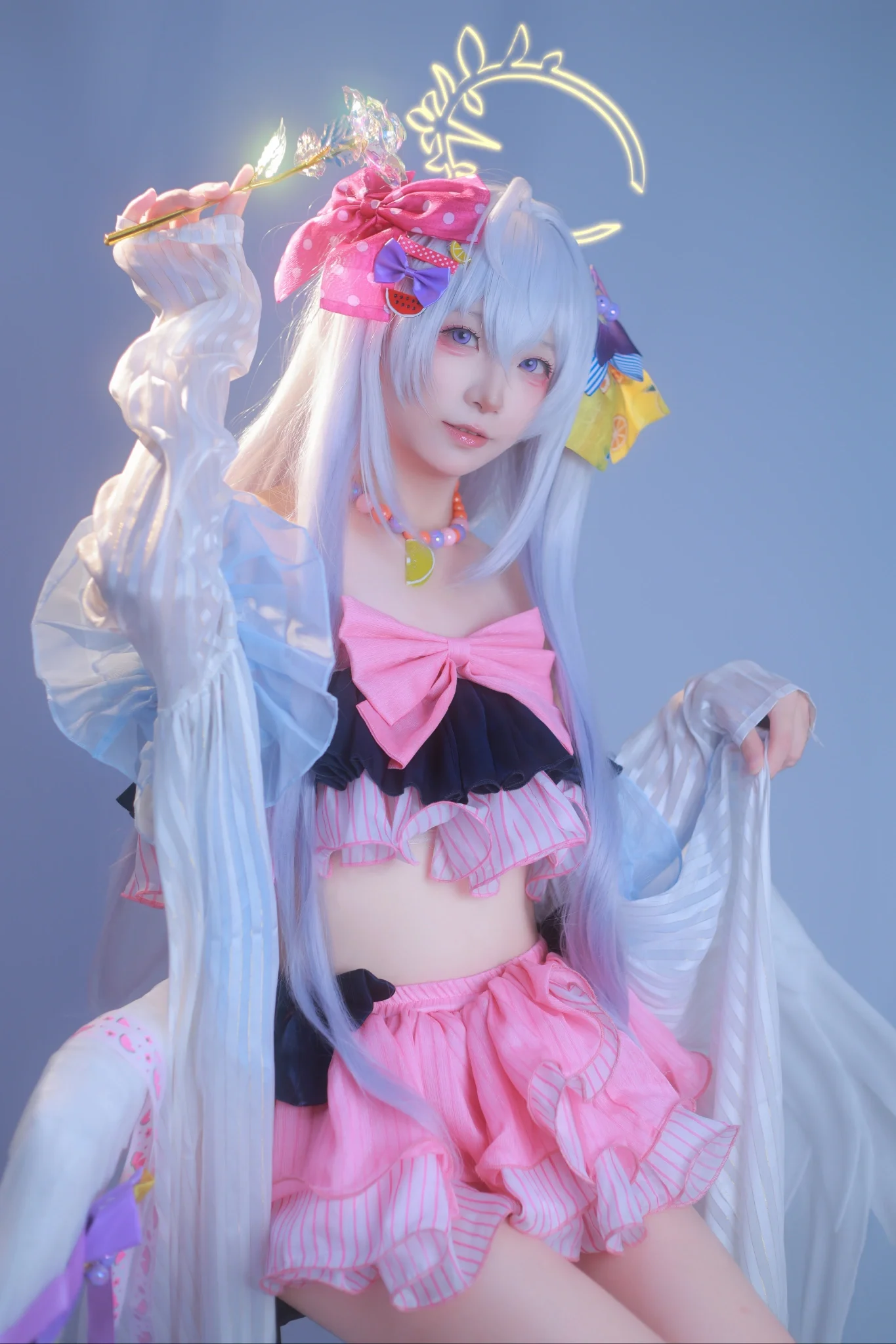 【白洲梓cos】蔚蓝档案泳装的清爽夏日 - 第5张