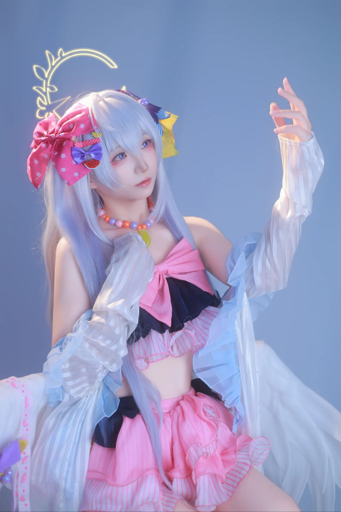 【白洲梓cos】蔚蓝档案泳装的清爽夏日 - 第6张