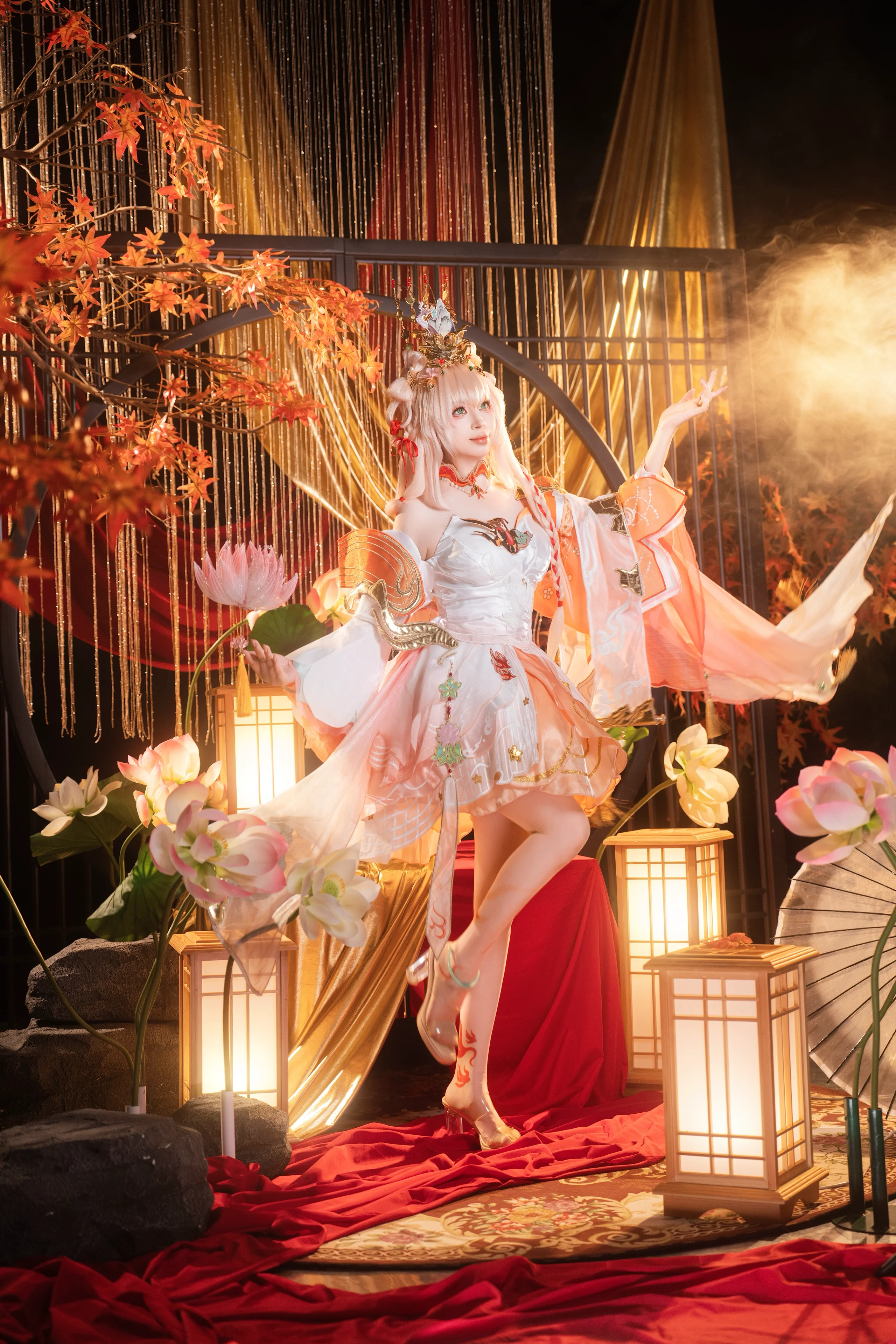 【西施コスプレ】月は移り花影動く、蓮池のほとりでの優しい邂逅