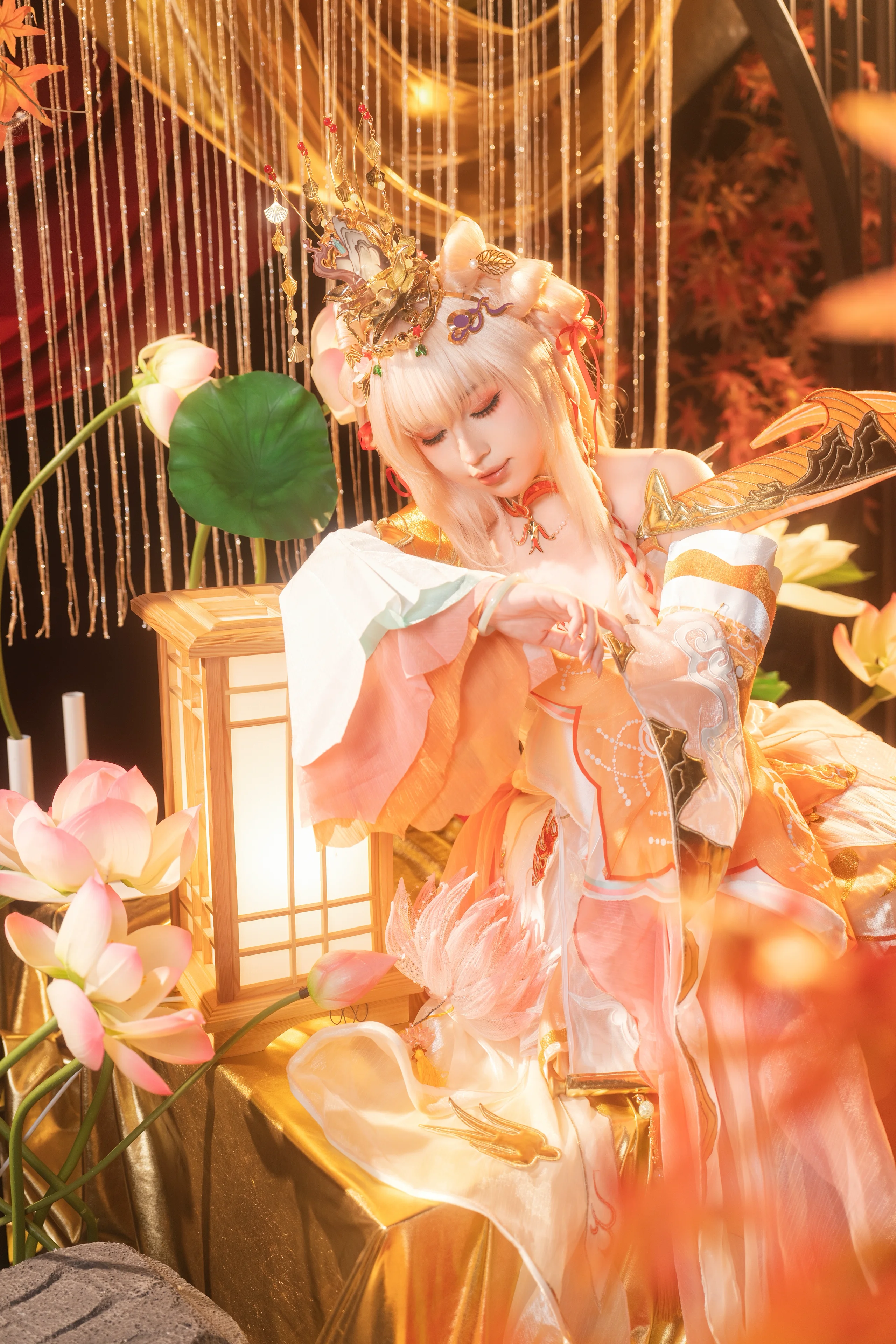 【西施コスプレ】月は移り花影動く、蓮池のほとりでの優しい邂逅 - 9 枚目