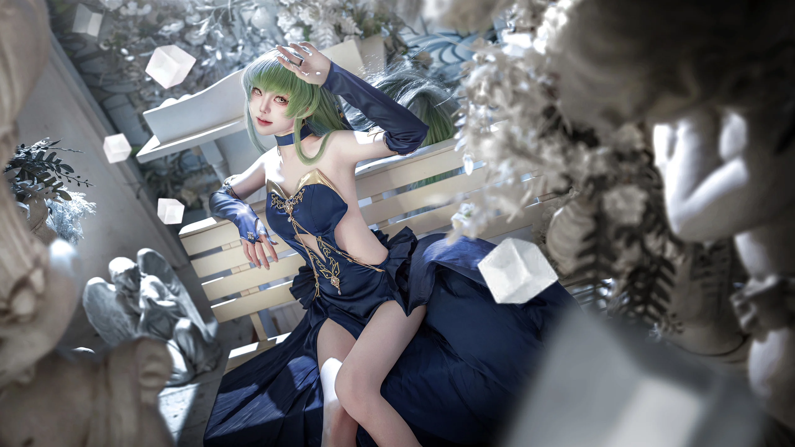 【C.C. cos】反叛的鲁路修中的不老魔女，几何碎片中的午后 - 第 3 张