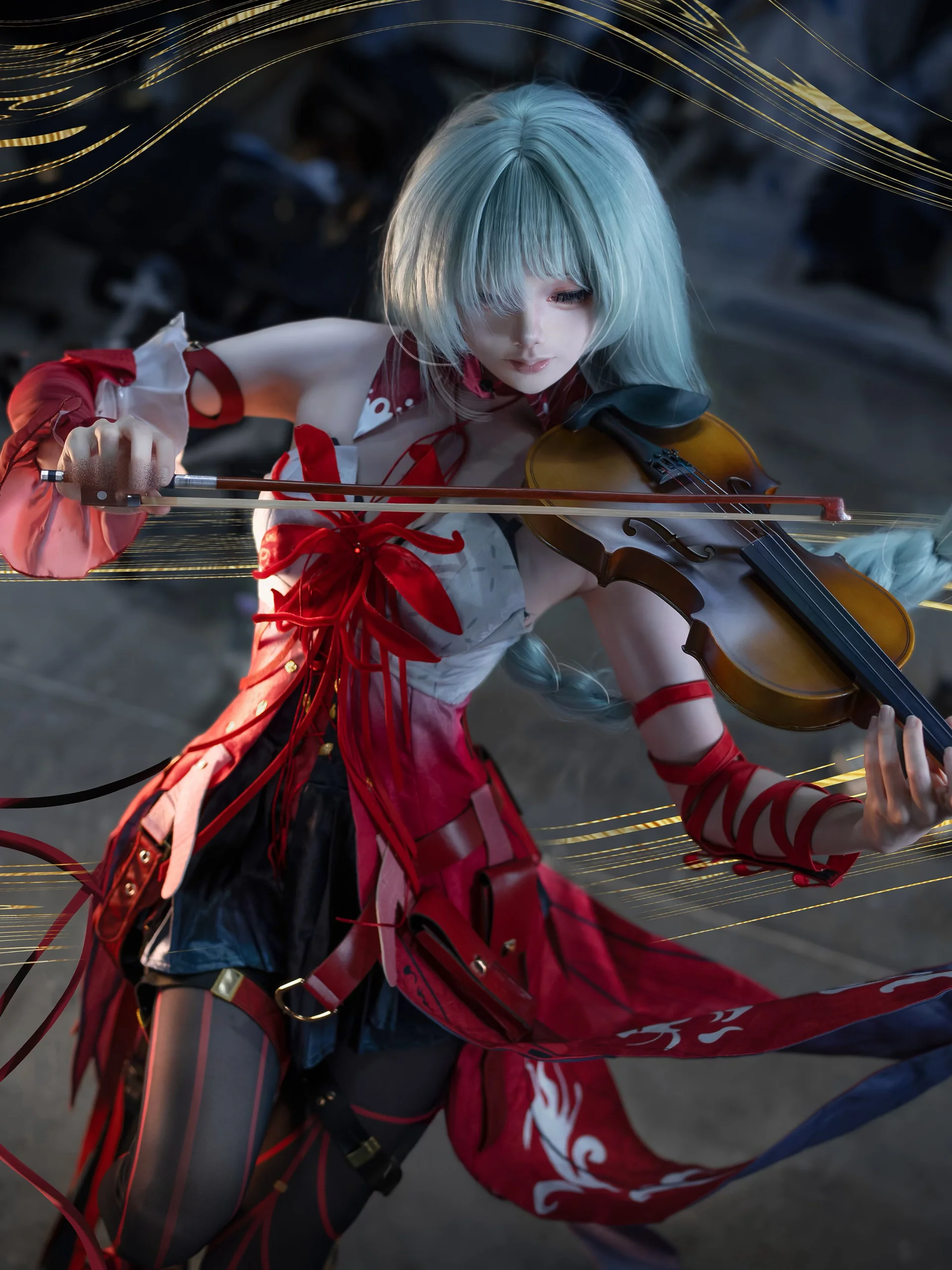 【フローヴァ コスプレ】鳴潮に佇む憂鬱なヴァイオリニスト、音符で紡ぐ物語 - 1 枚目