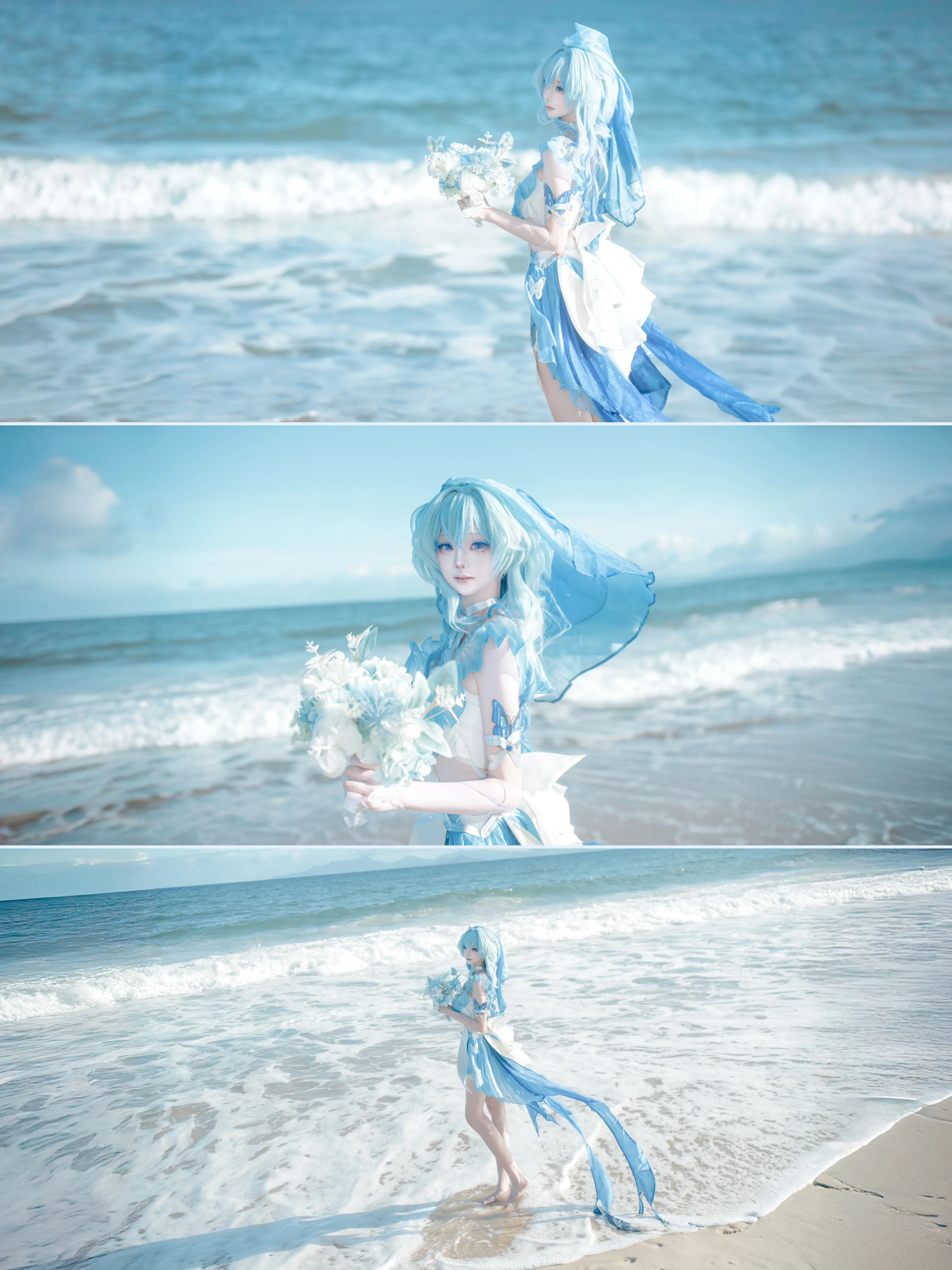 【守岸人cos】踏浪鸣潮，海风轻拂蓝色梦境 - 第 2 张