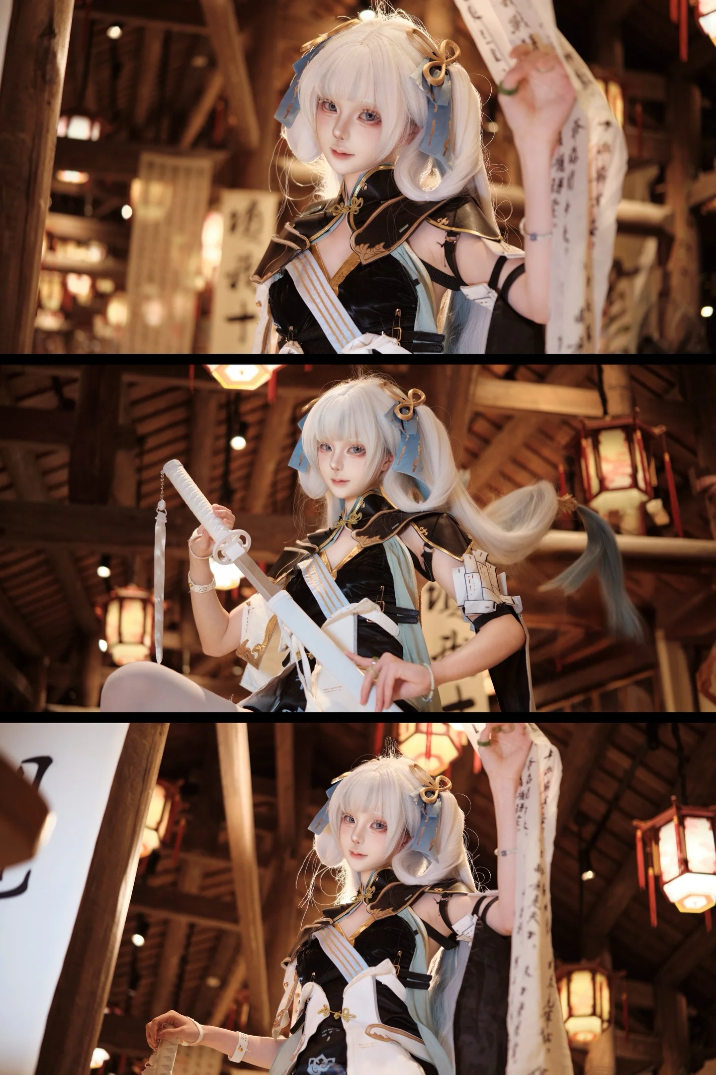 【今汐cos】鸣潮里的白毛少女，执笔执剑皆从容 - 第 1 张