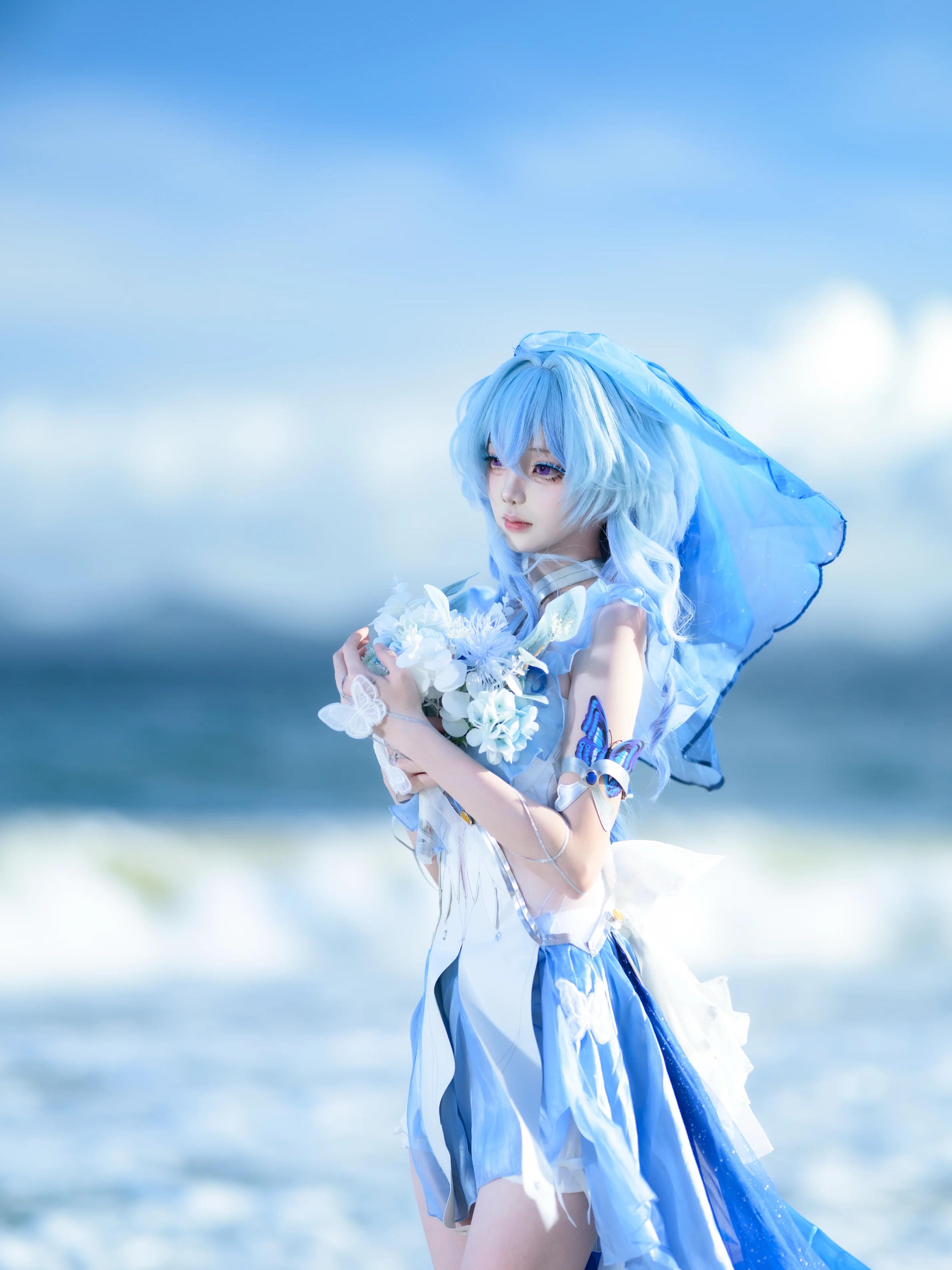 【守岸人cos】在海边捕捉鸣潮中的深邃守望