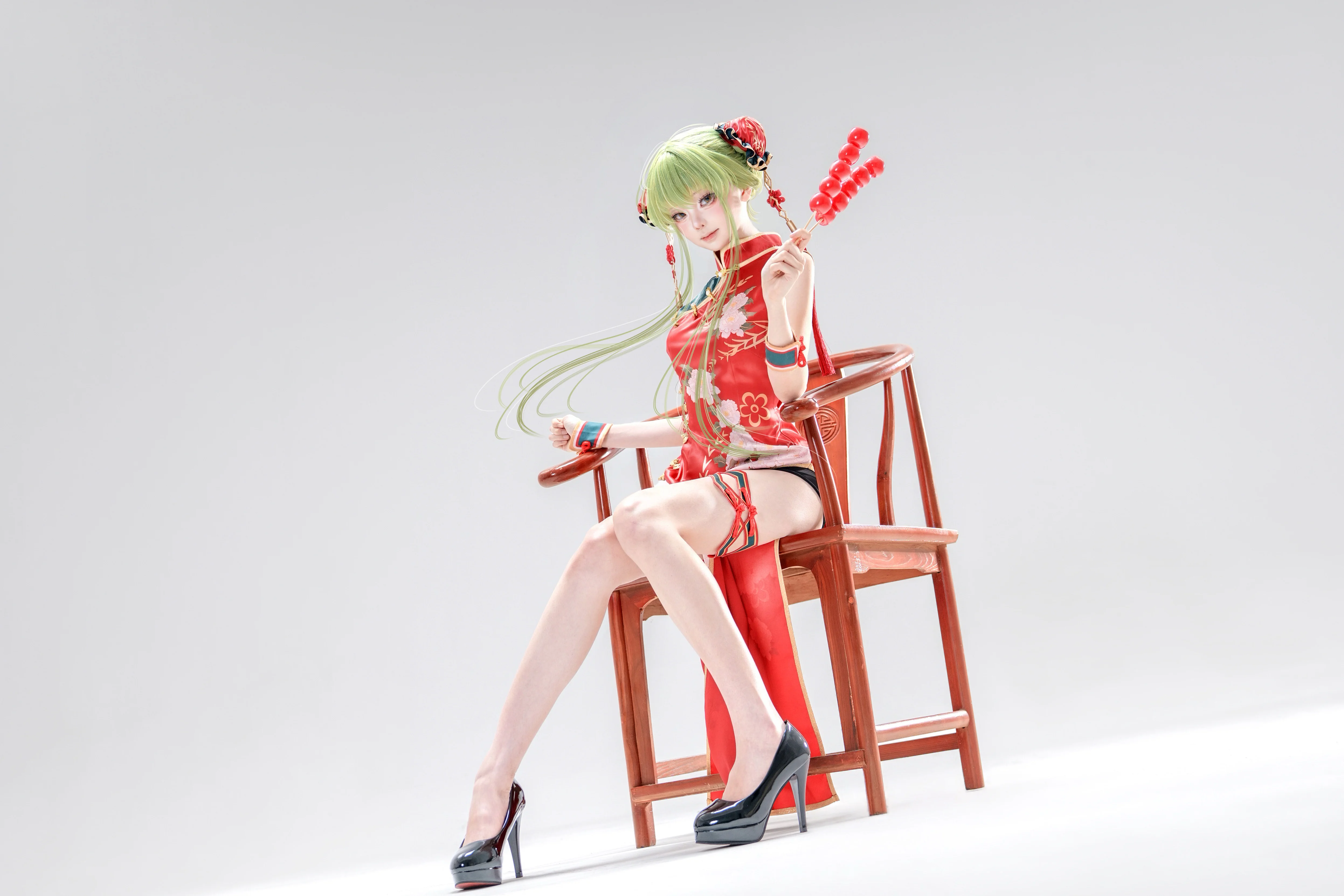 【C.C.cos】反叛的鲁路修，红旗袍与糖葫芦的午后 - 第 4 张