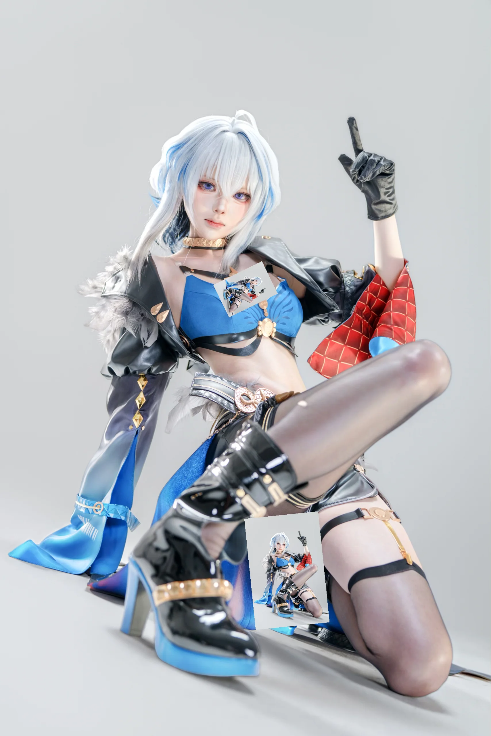【嘉贝莉娜cos】鸣潮里的黑蓝酷飒猎手
