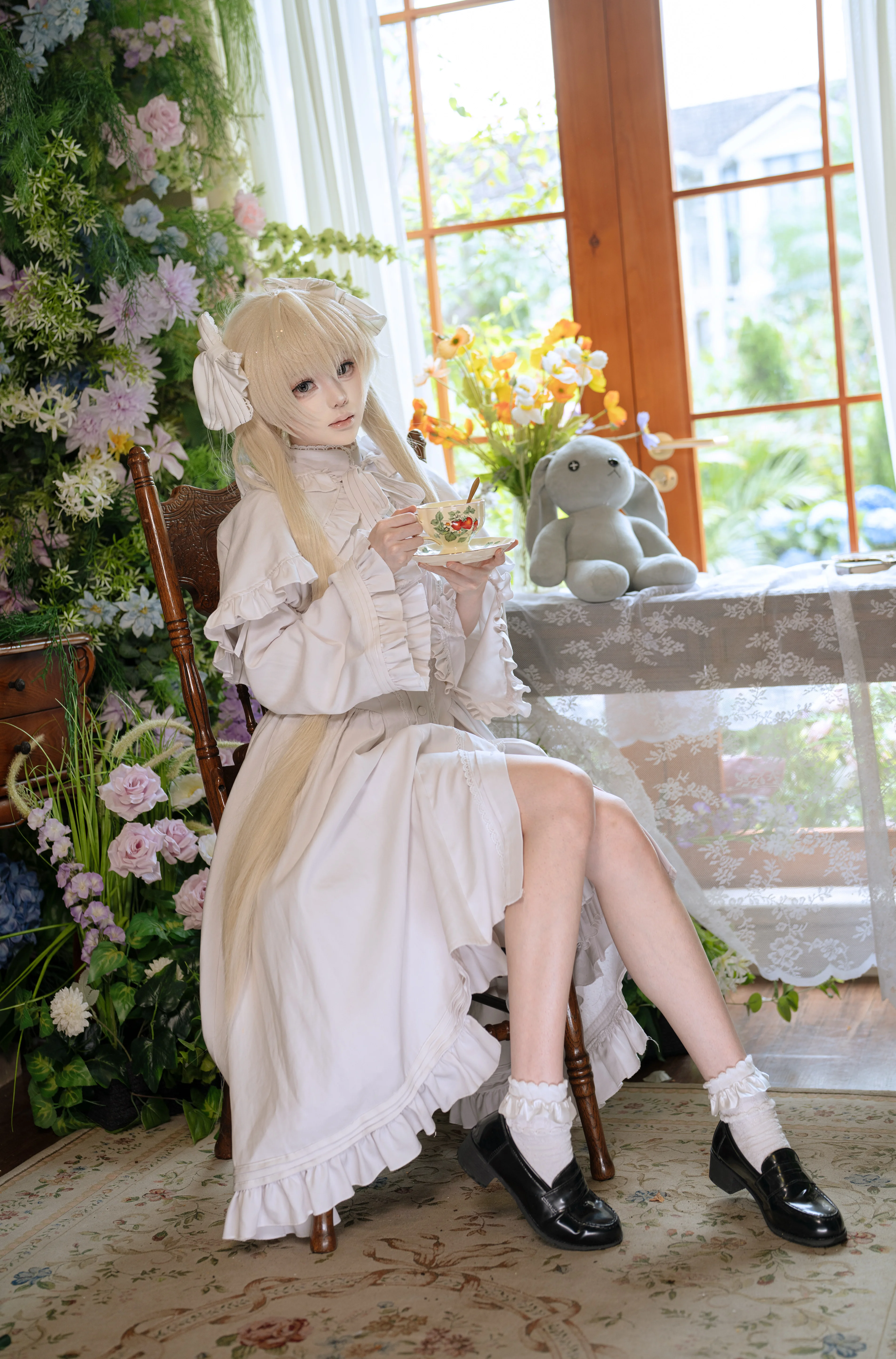【穹妹cos】缘之空中的纯白梦境，还原角色细腻的氛围美感 - 第 2 张