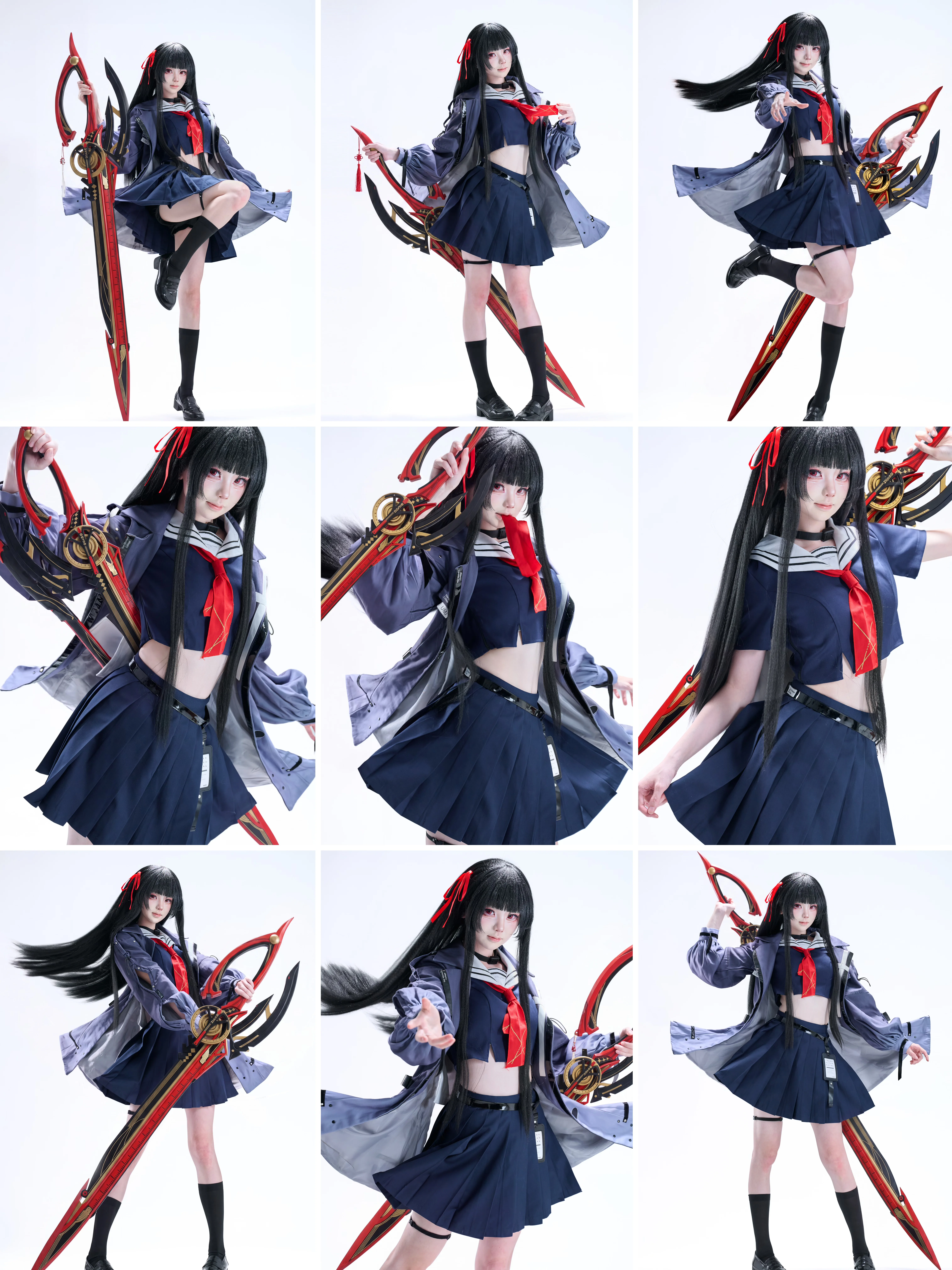 【千咲cos】鸣潮里的剪刀少女，白棚里的凌厉瞬间 - 第 1 张