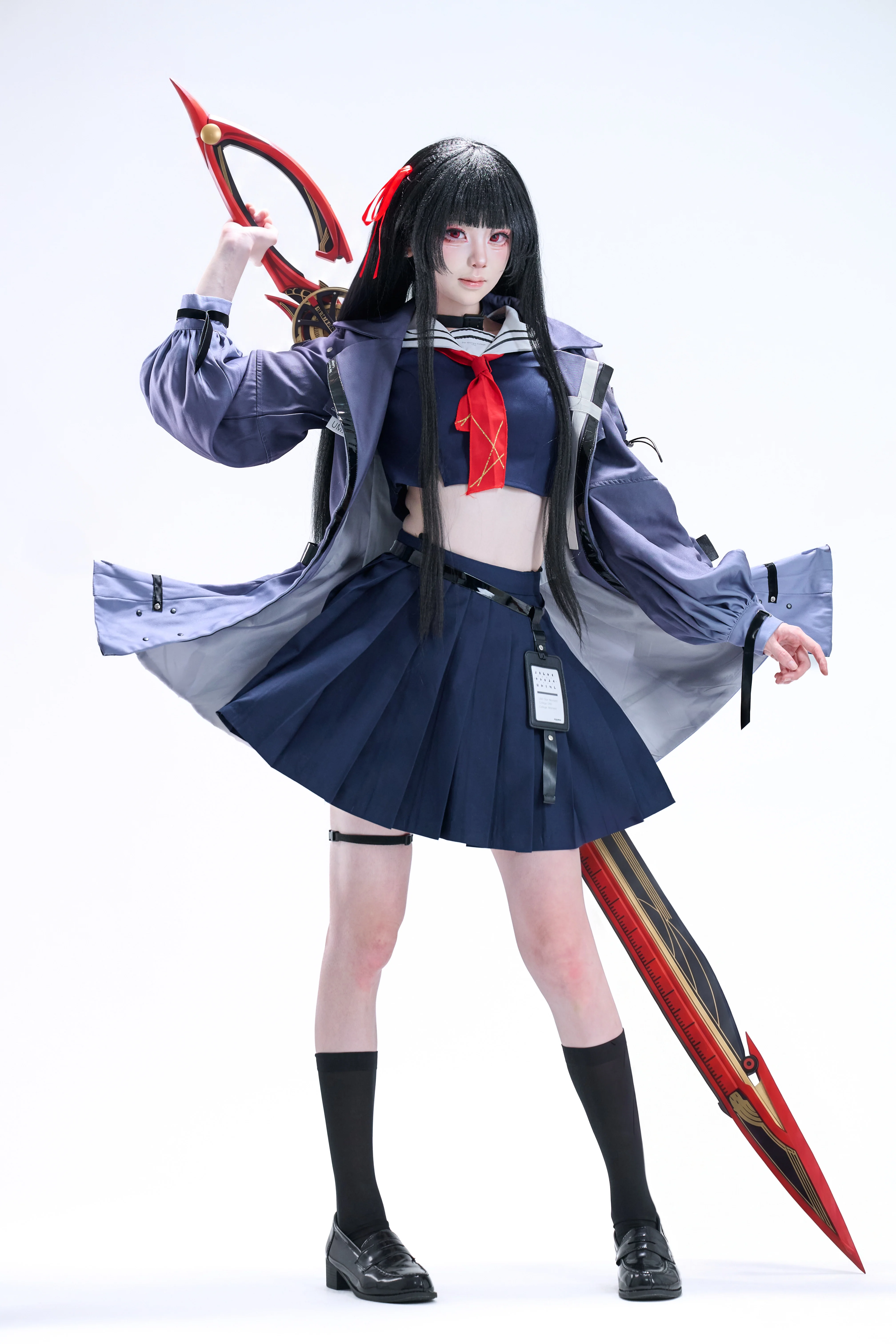 【千咲cos】鸣潮里的剪刀少女，白棚里的凌厉瞬间 - 第 5 张