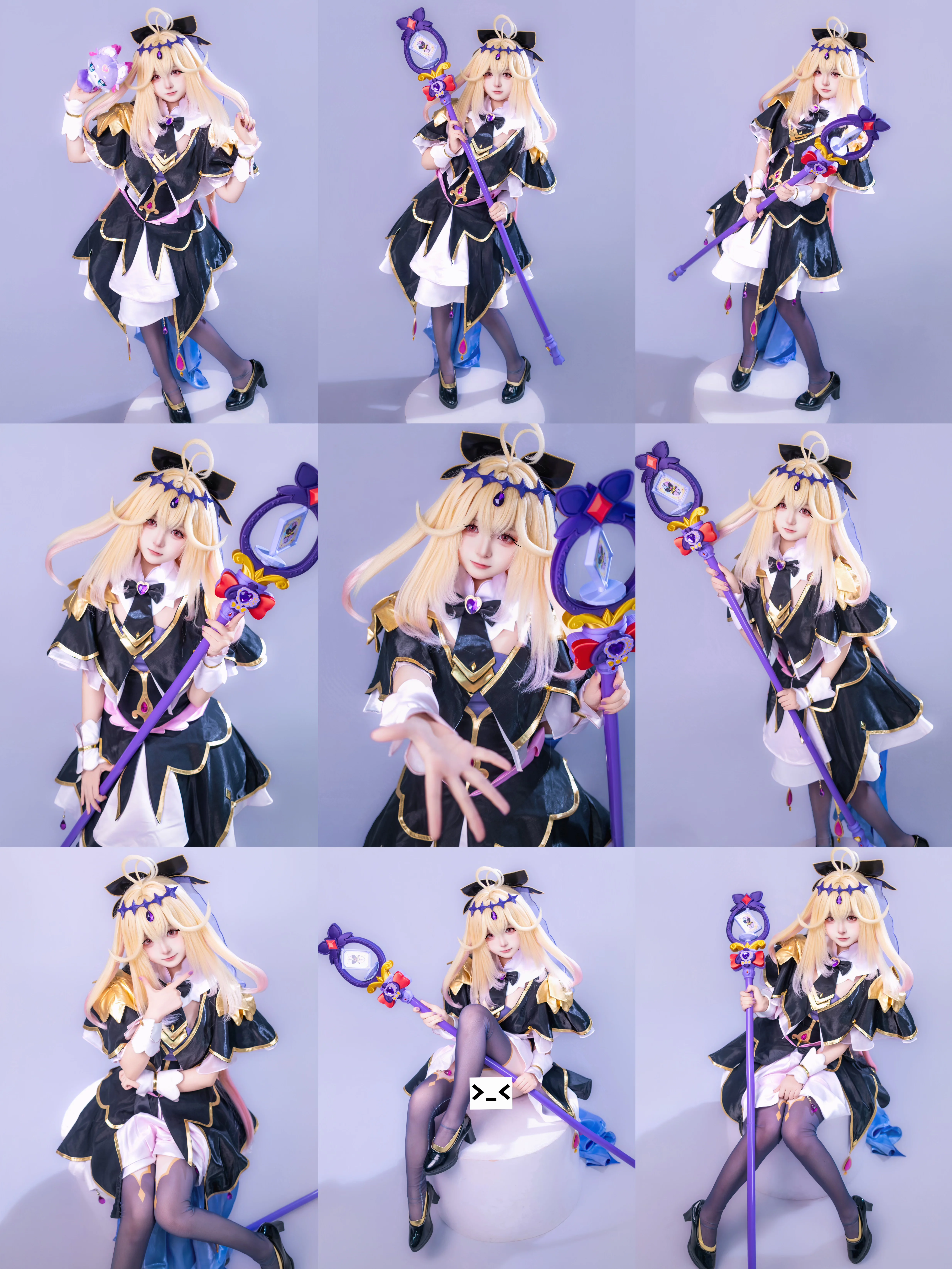 【森亚露露卡cos】名侦探光之美少女的白棚姿势记录 - 第 1 张