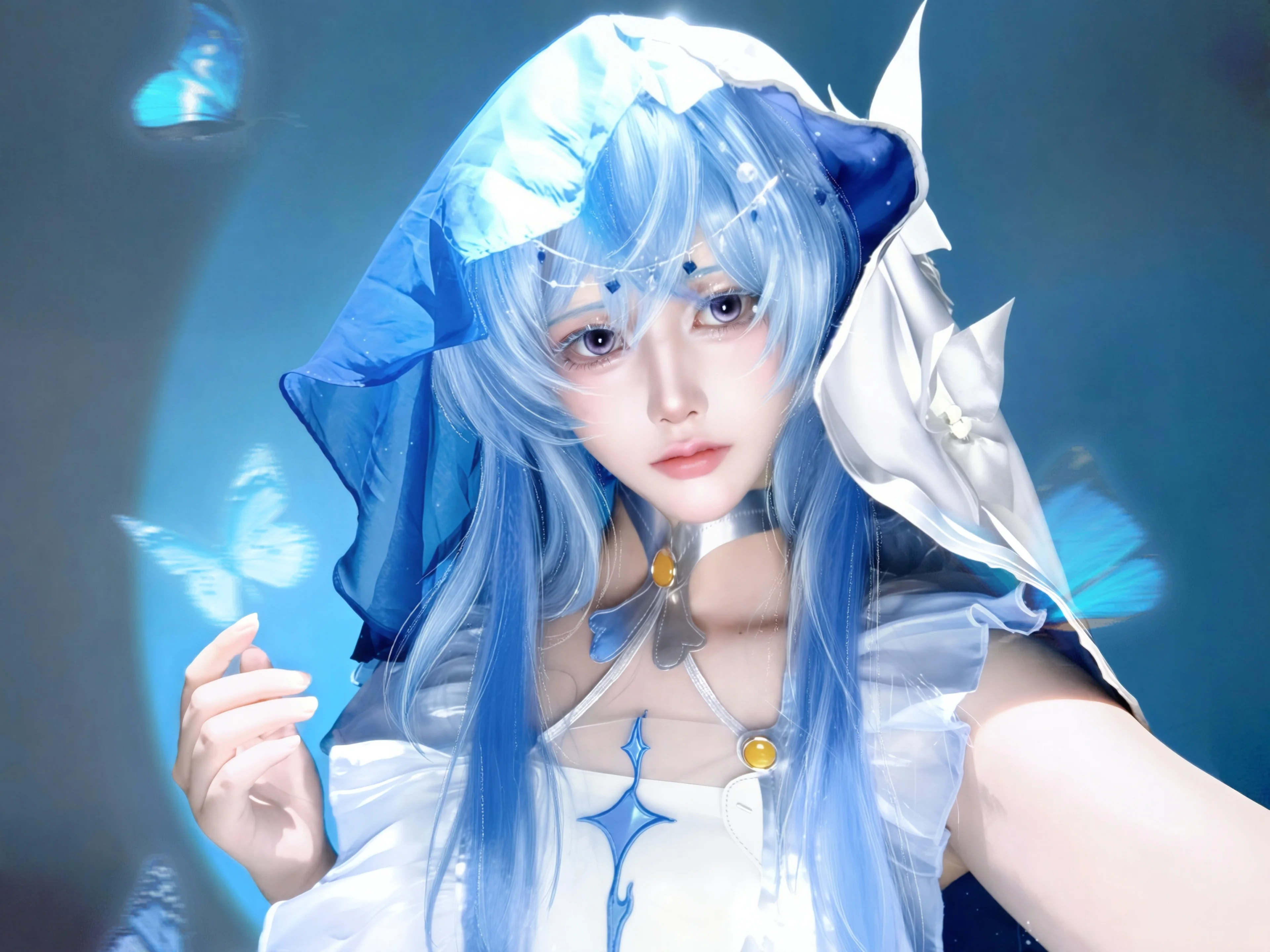 [The Shorekeeper cosplay] The Quiet Blue in Wuthering Waves, Dancing with Butterflies - Image 2