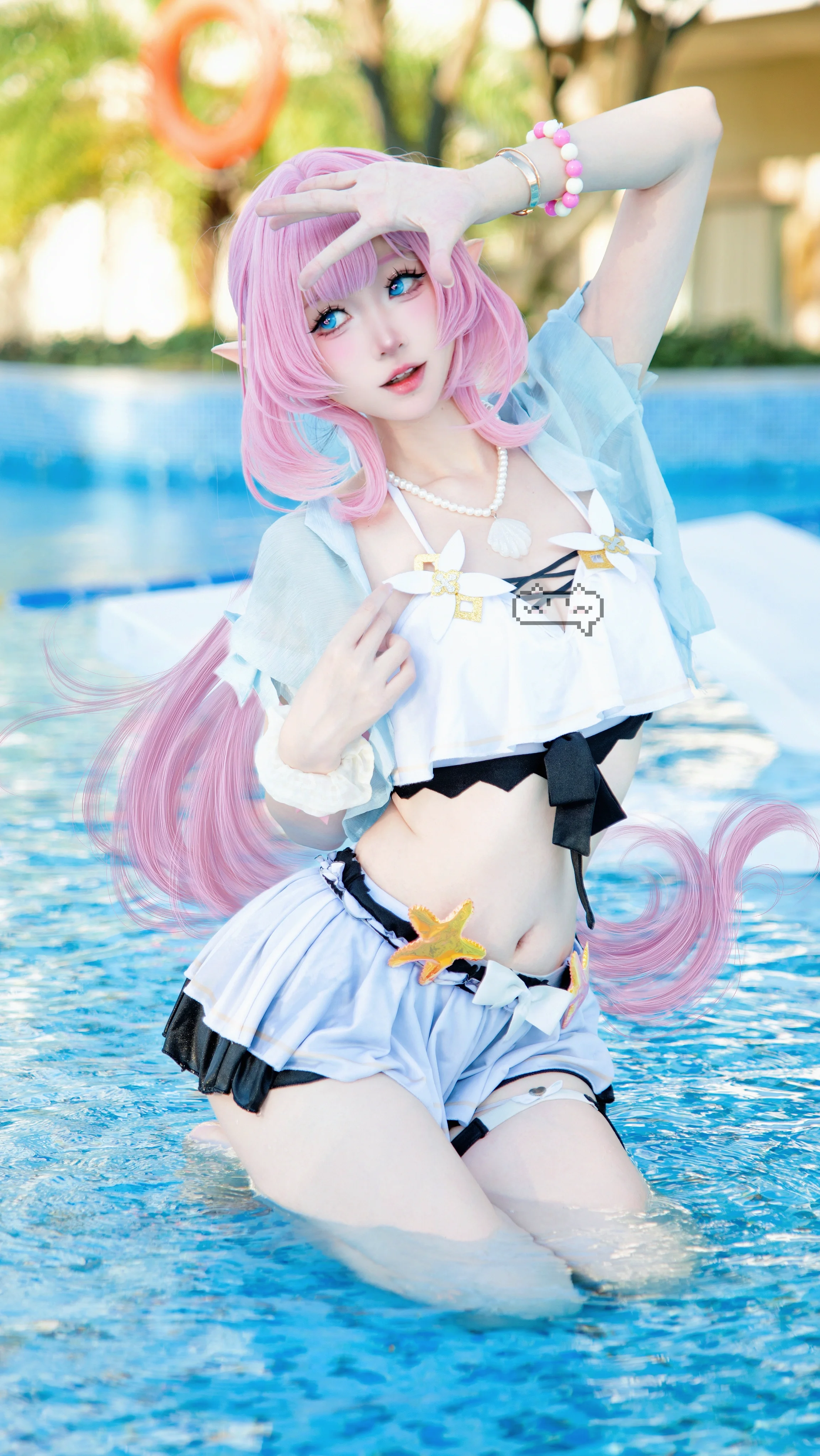 【爱莉希雅cos】夏日泳池边的精灵随拍 - 第 1 张