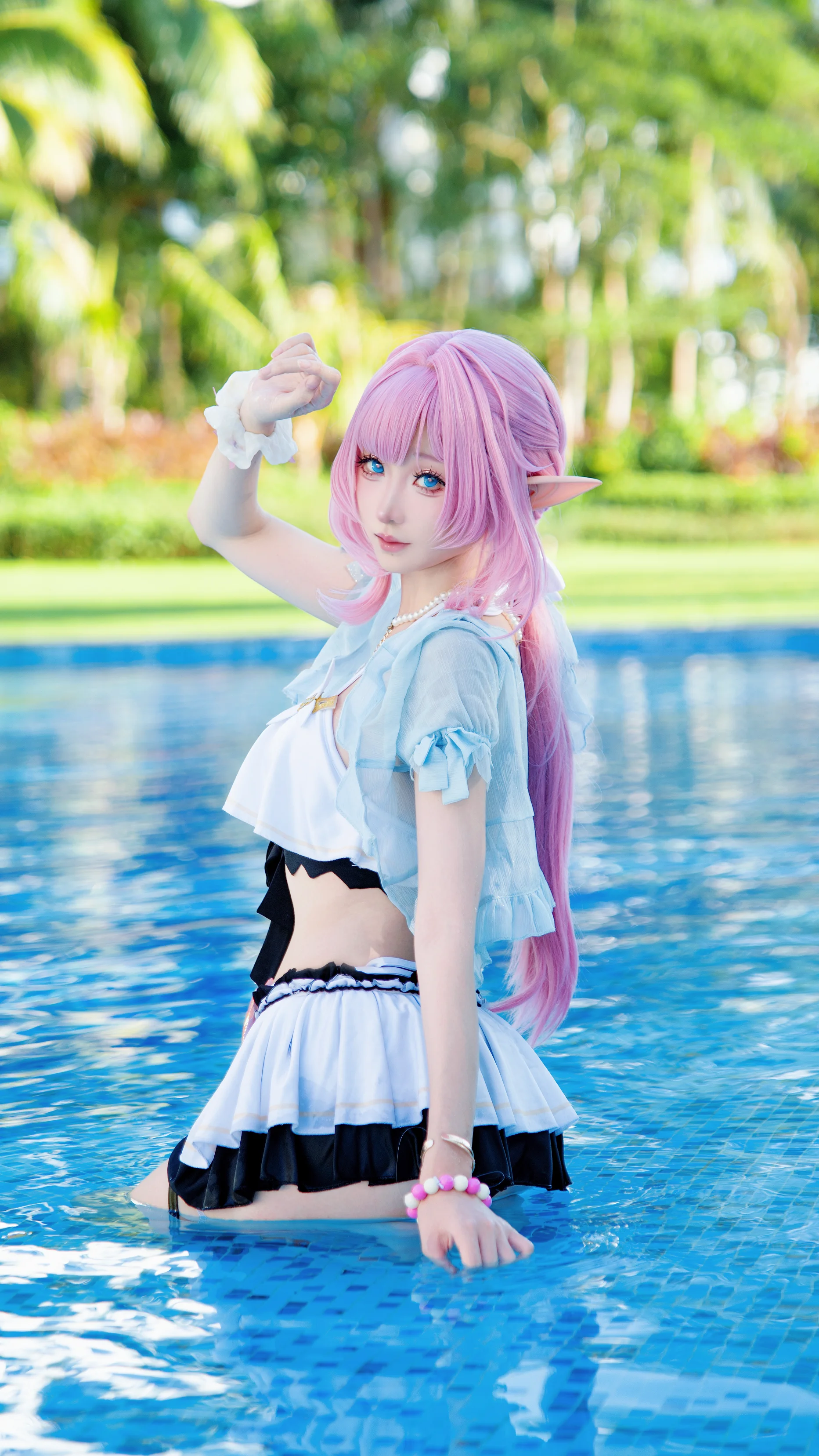 【爱莉希雅cos】夏日泳池边的精灵随拍 - 第 2 张