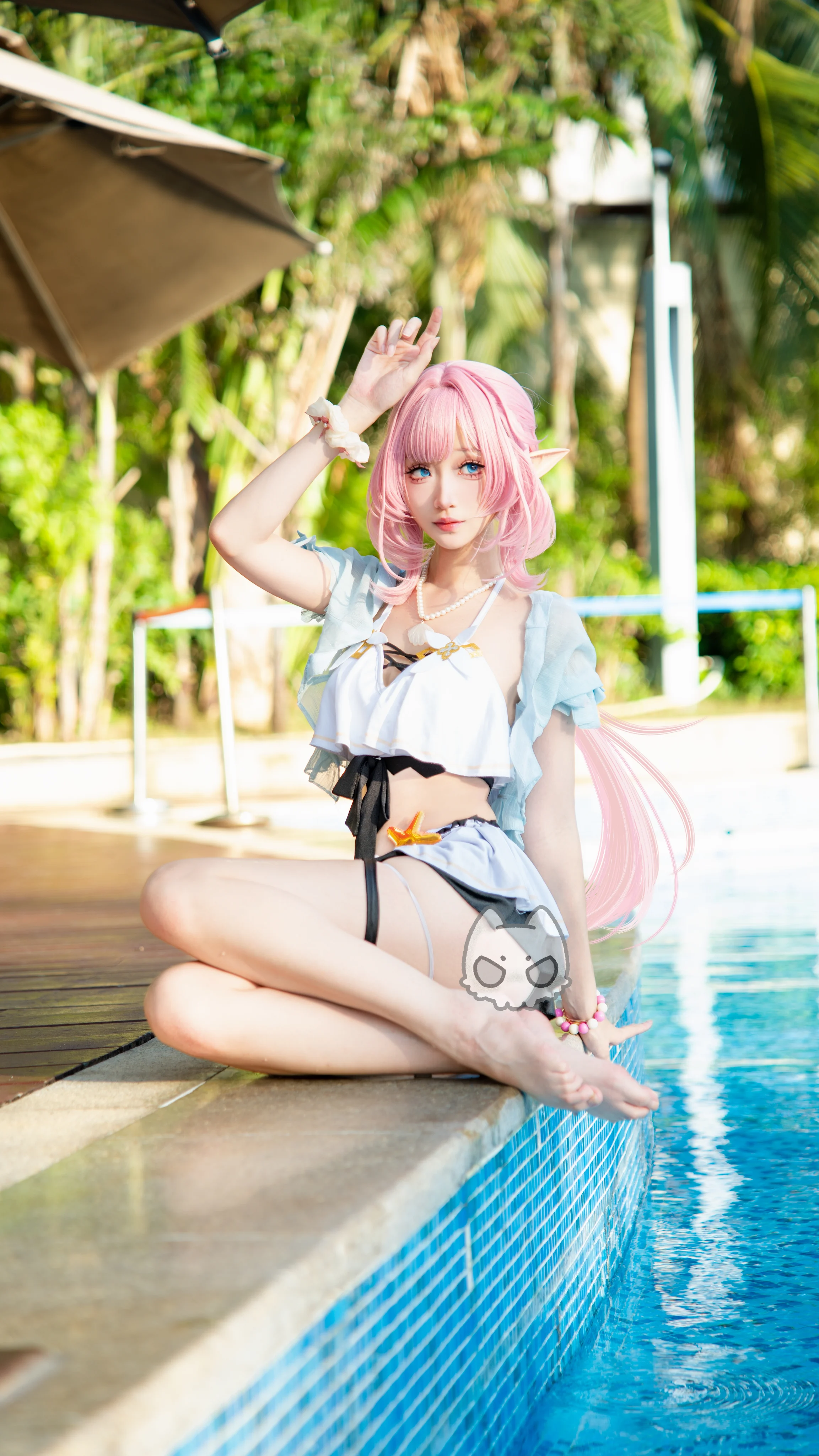 【爱莉希雅cos】夏日泳池边的精灵随拍 - 第 3 张