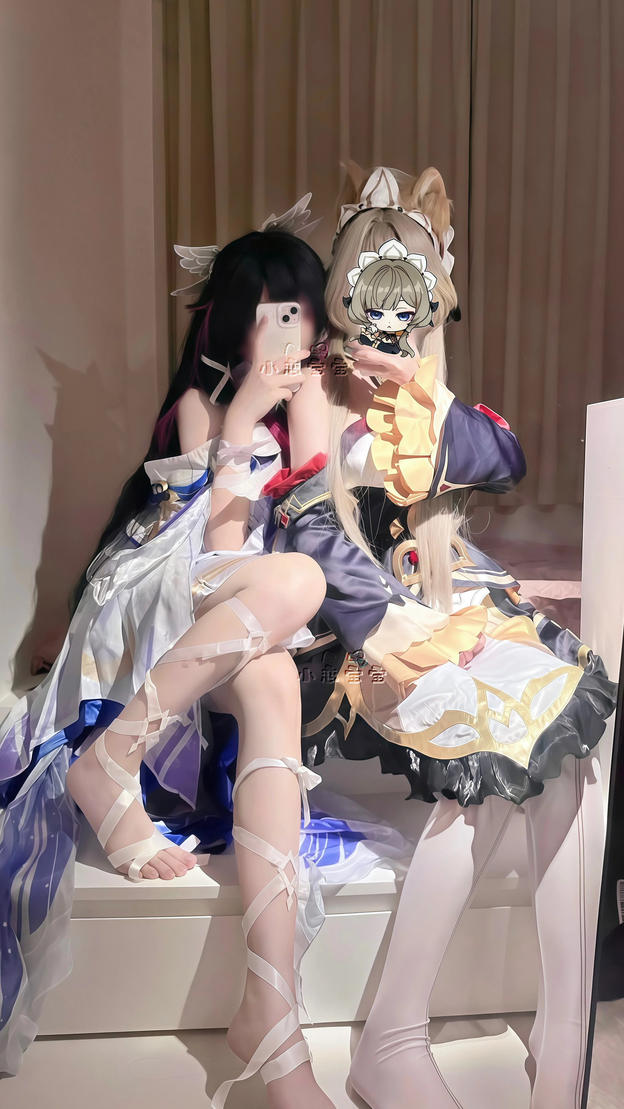 【哥倫比婭cos】和桑多涅的貼貼日常，原神少女的幕後合照 - 第 1 張