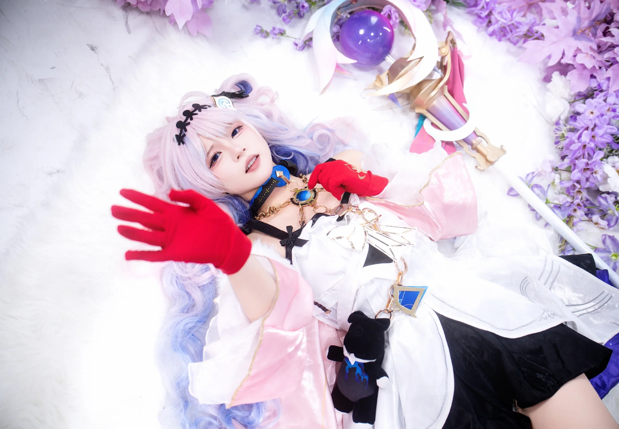【达妮娅cos】鸣潮里的粉蓝发少女，还原这份梦幻感 - 第 3 张