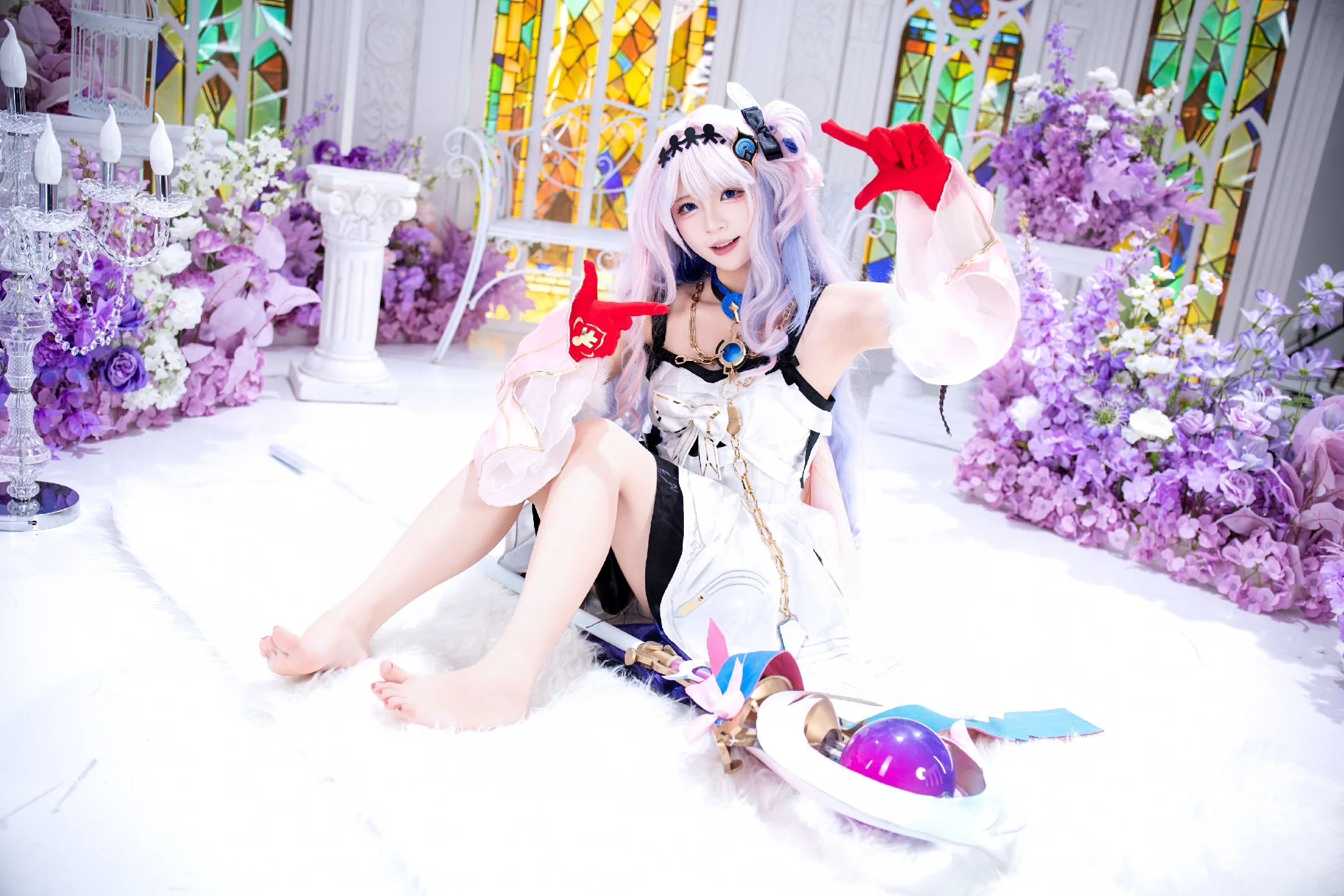 【达妮娅cos】鸣潮里的粉蓝发少女，今天也是清爽的一天 - 第 3 张