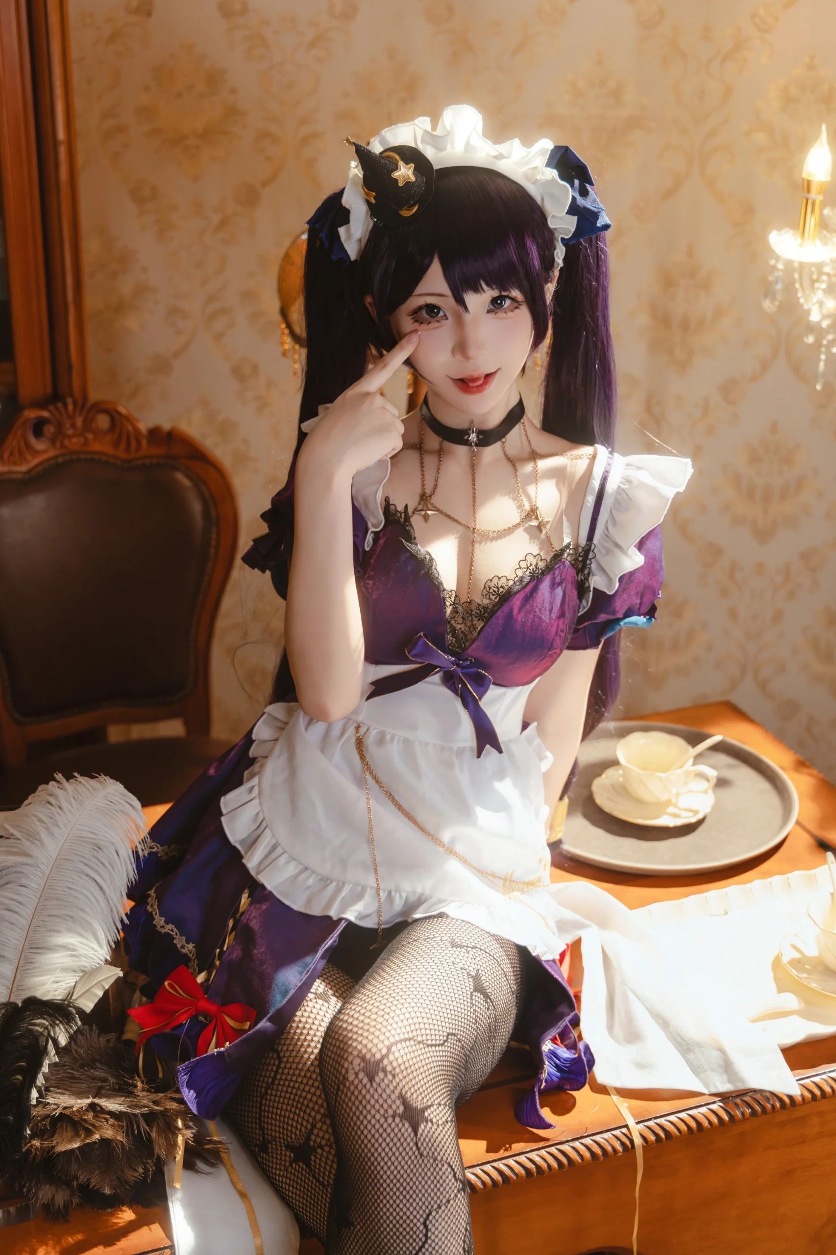 【莫娜cos】原神占星術士的女僕復古老宅寫真 - 第 1 張