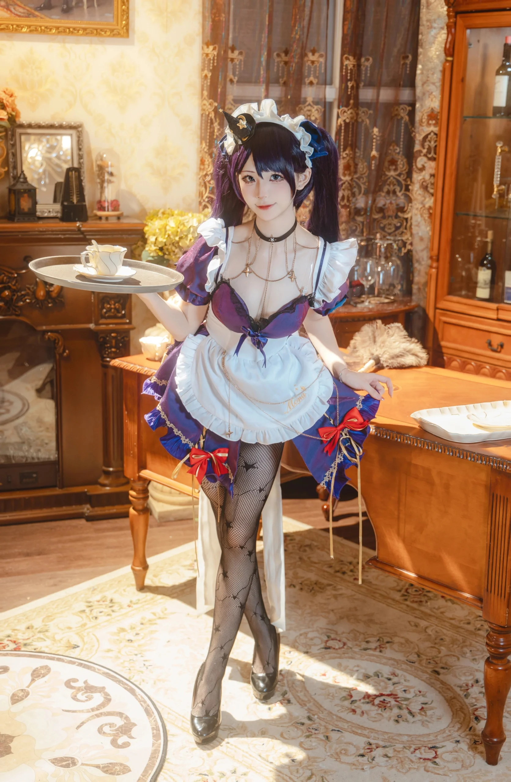 【莫娜cos】原神占星術士的女僕復古老宅寫真 - 第 3 張