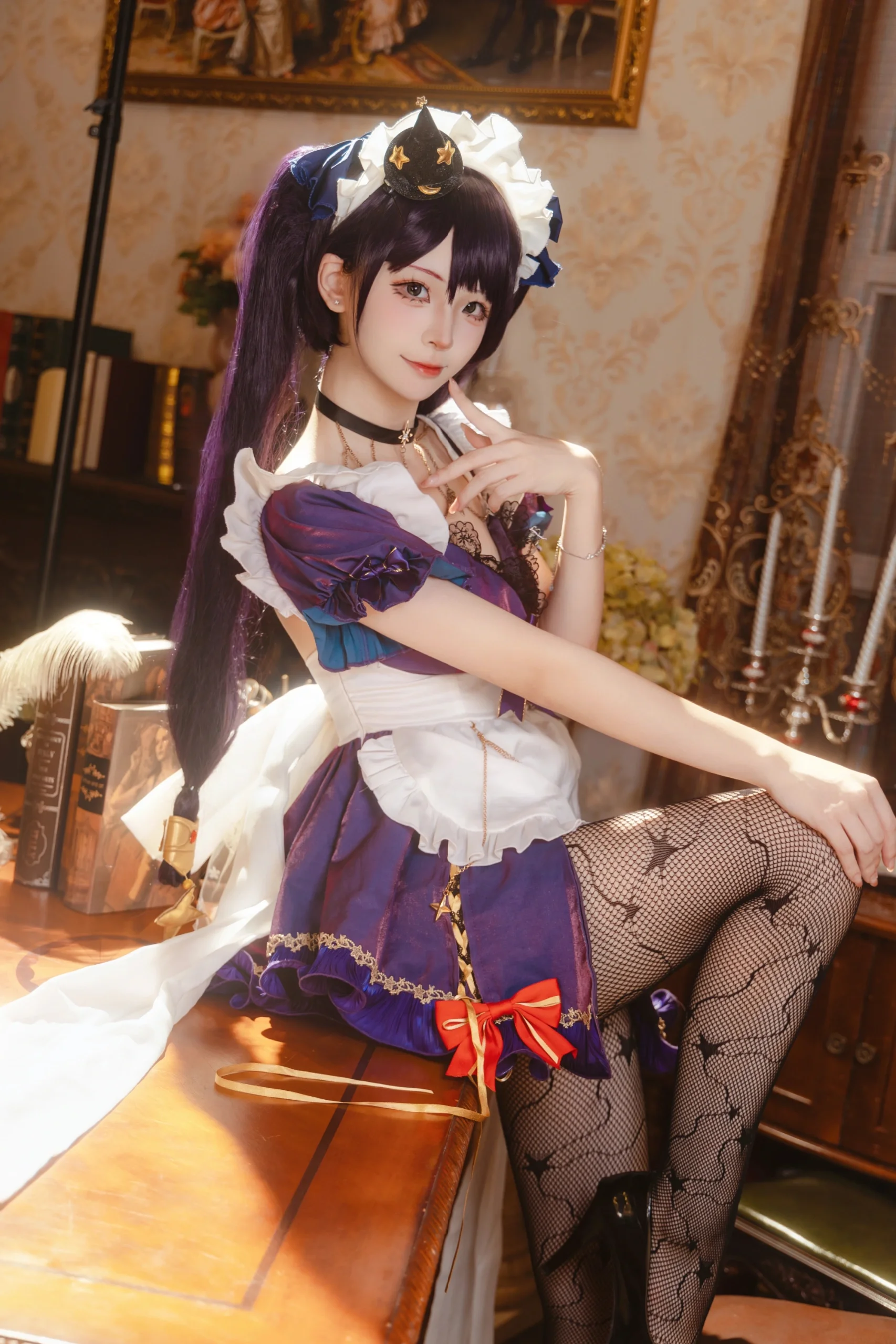 【莫娜cos】原神占星術士的女僕復古老宅寫真 - 第 5 張